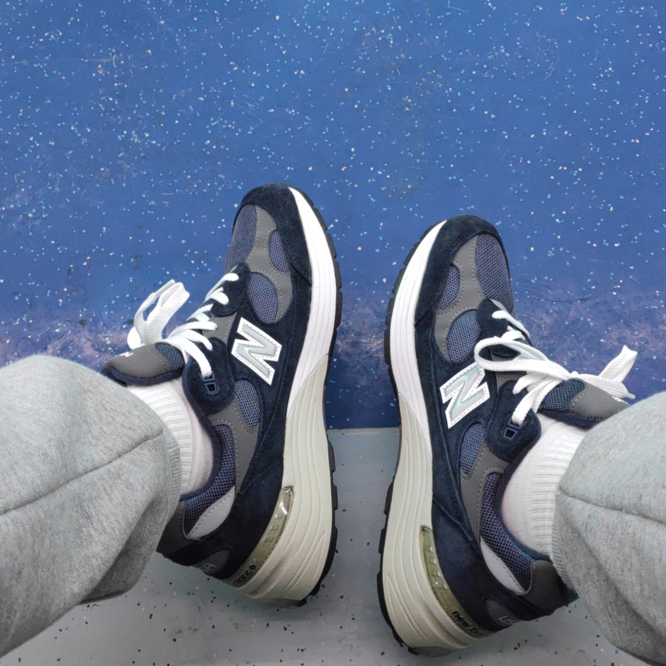 New Balance 992 Made in USA Navy 착용 스타일
