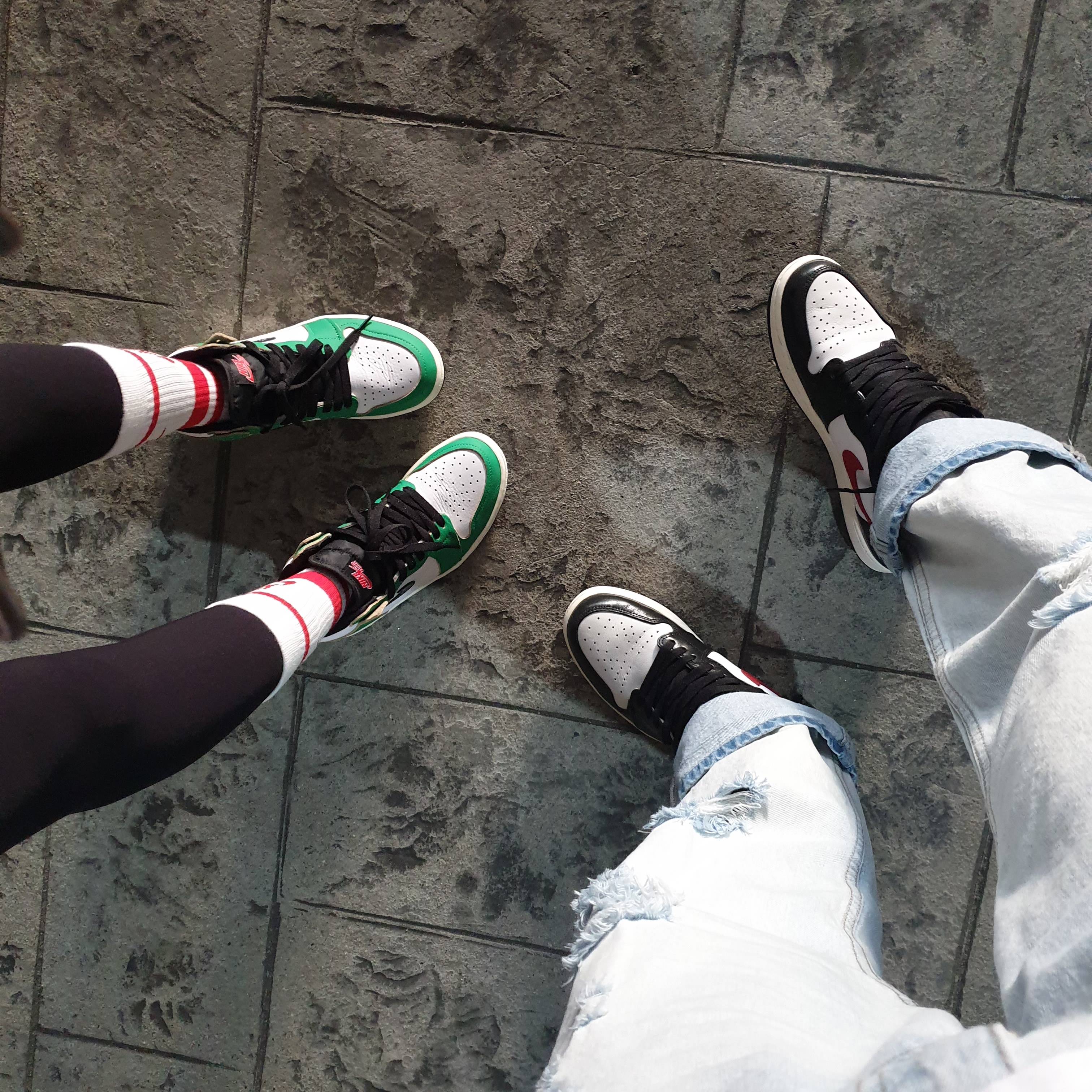 (W) Jordan 1 Retro High OG Lucky Green 착용 스타일 - 2