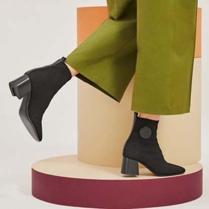 (W) Hermes Volver 60 Ankle Boot Knit & Noir 착용 스타일
