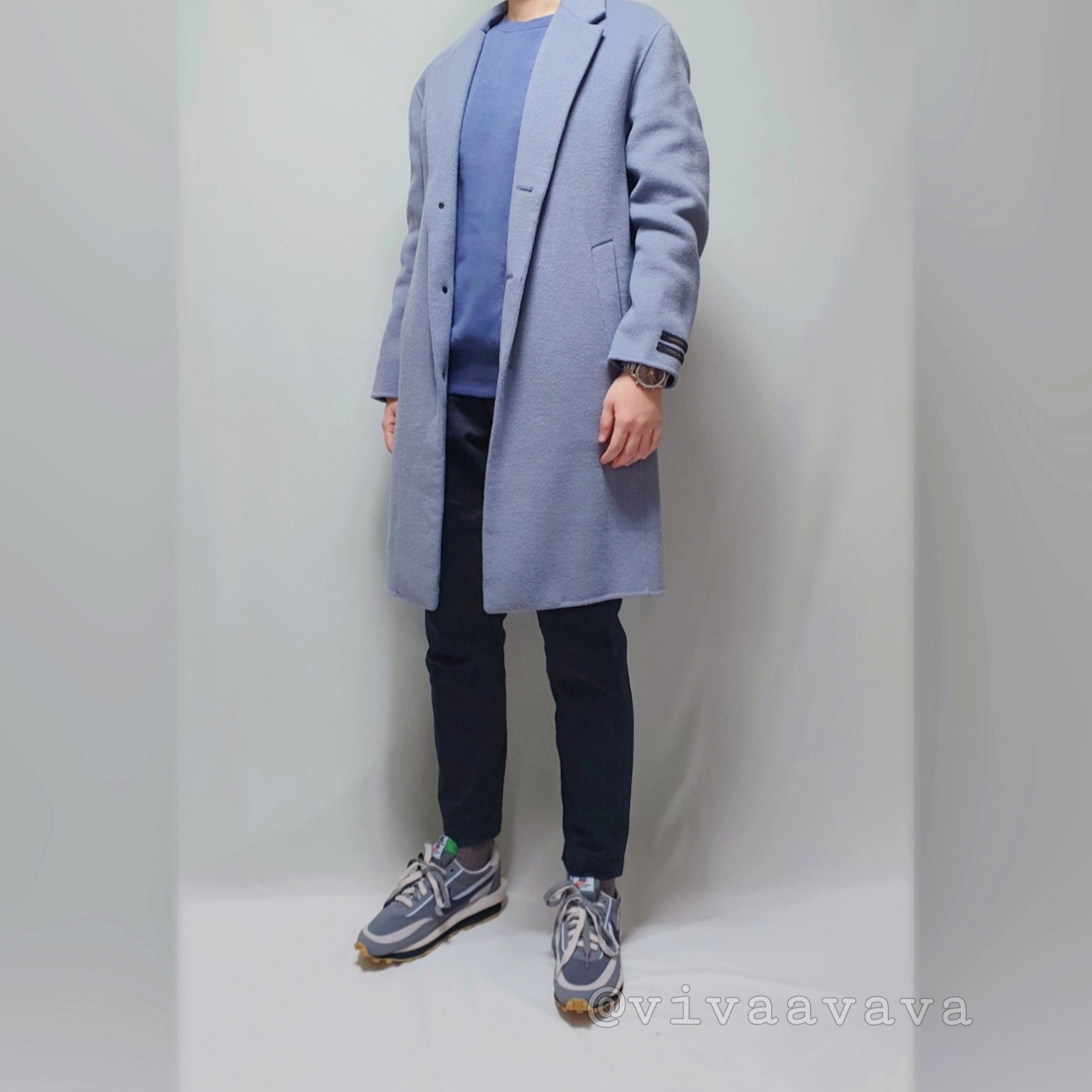 Nike x Sacai x Clot LDWaffle Cool Grey 착용 스타일