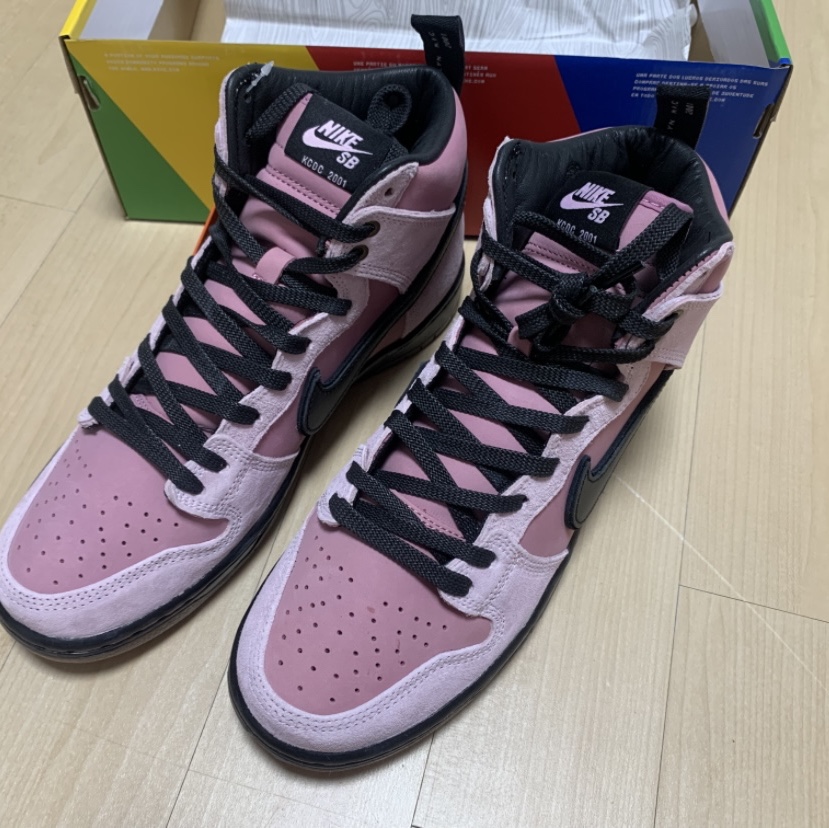 Nike x KCDC SB Dunk High Pro QS Elemental Pink 착용 스타일