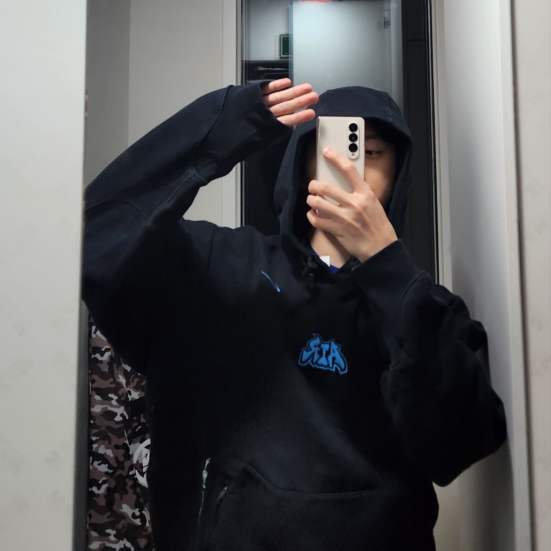 Nike x Off-White NRG Fleece Hoodie Black - Asia 착용 스타일
