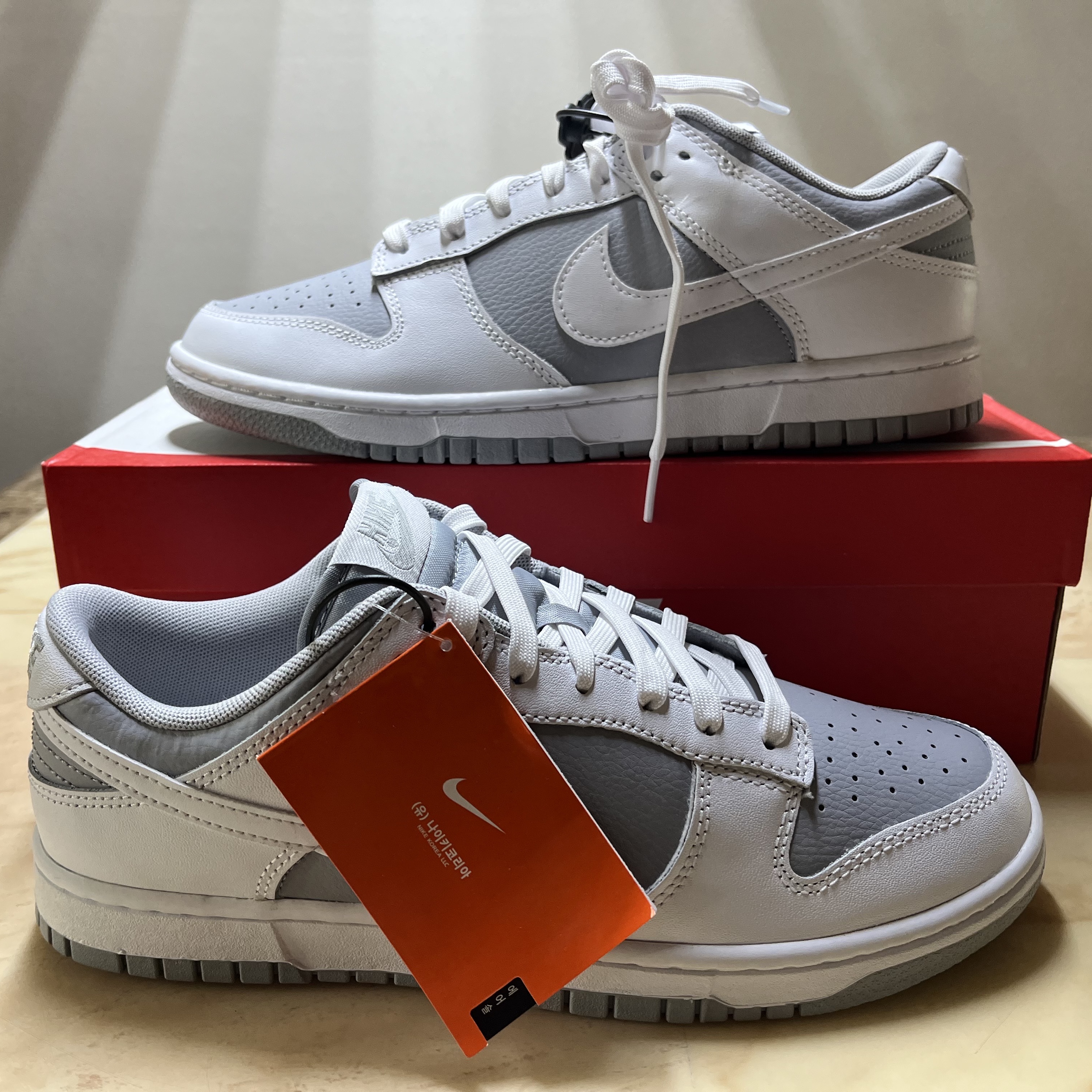 Nike Dunk Low Retro White Neutral Grey 착용 스타일 - 3