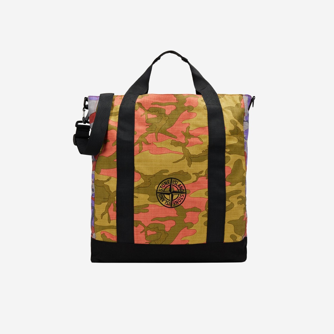 Stone Island 914E1 S.I. Heritage Camo Ripstop Nylon Watro Tote Bag Brick - 22FW 상세 이미지 1