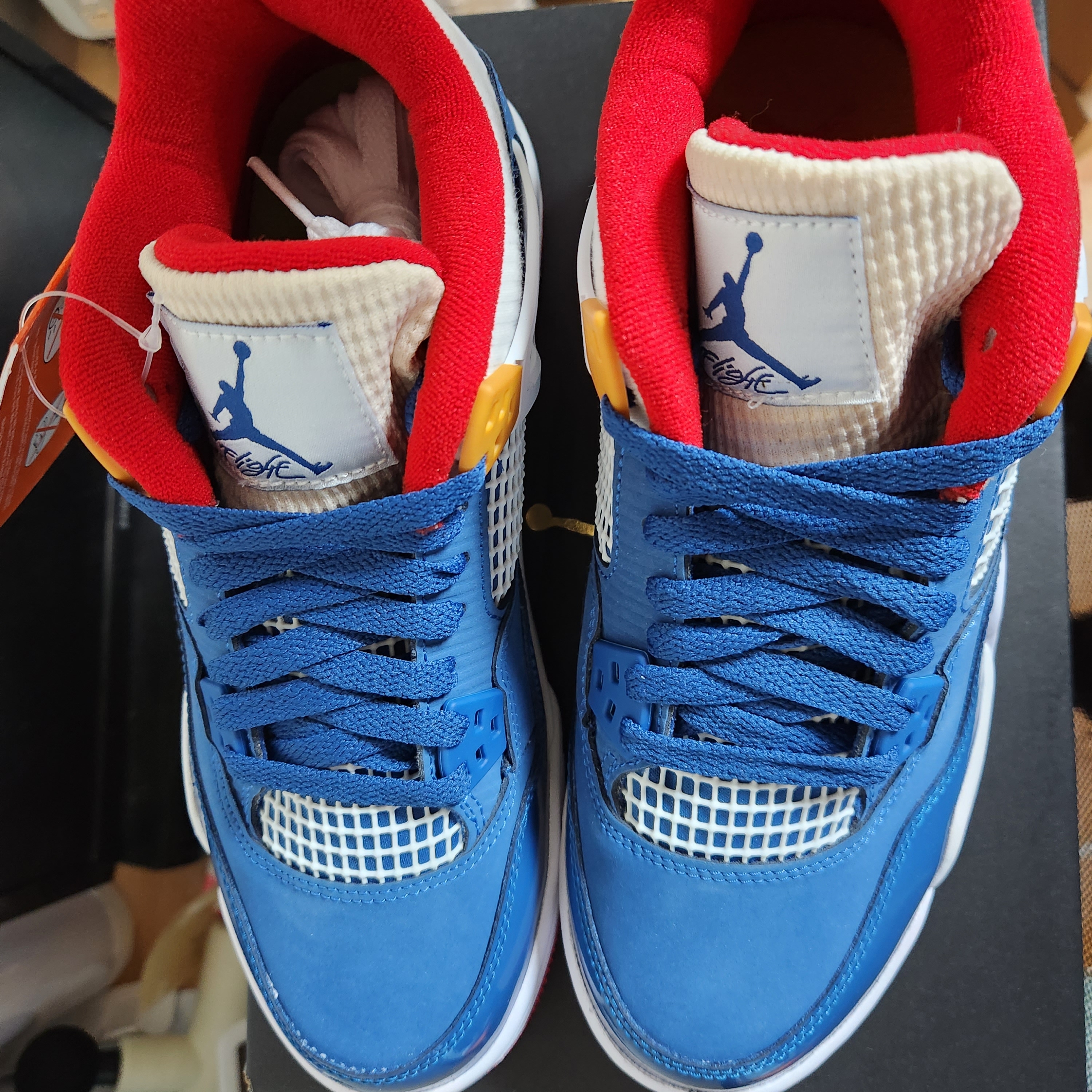 (GS) Jordan 4 Retro French Blue 착용 스타일 - 3