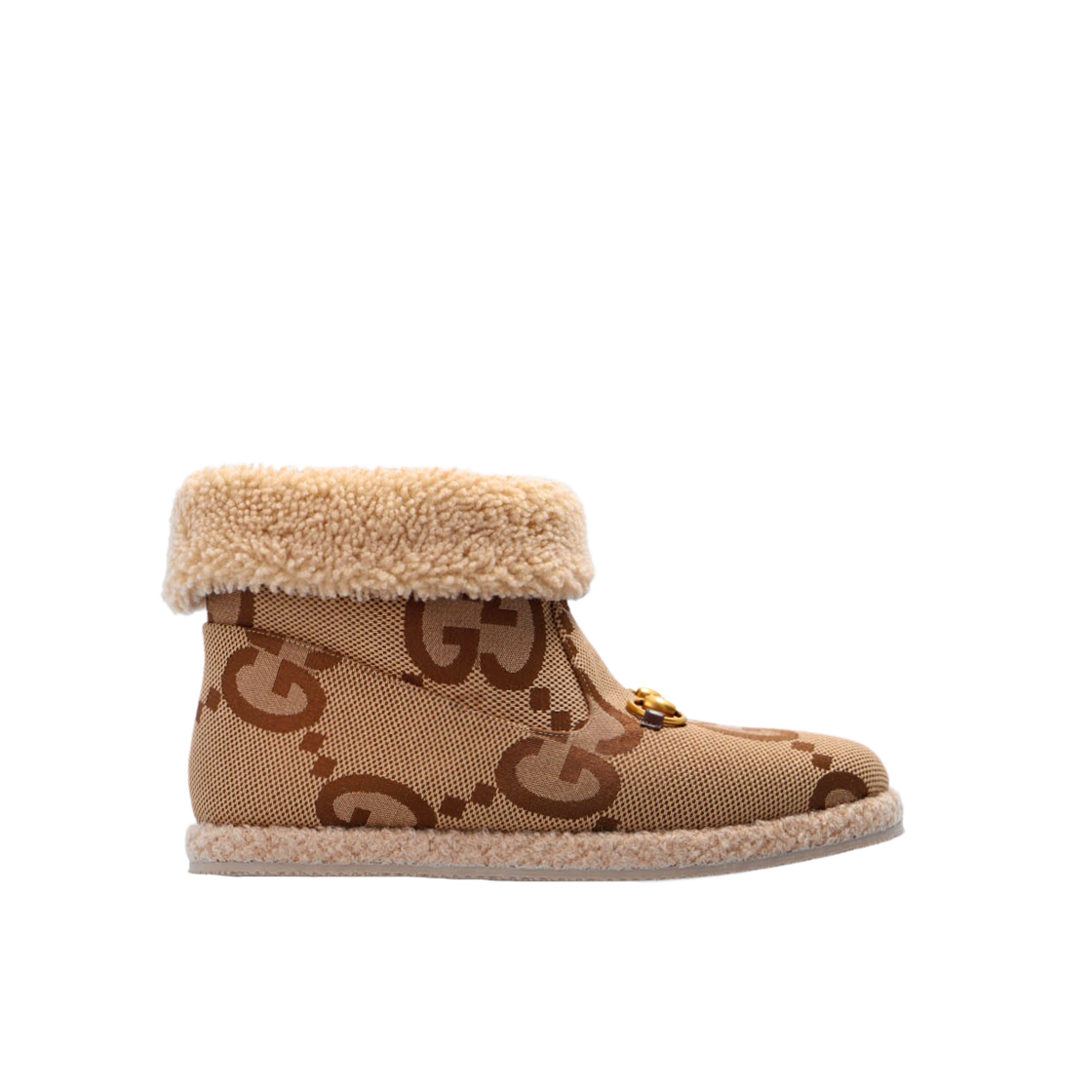 (W) 구찌 GG 홀스빗 앵클 부츠 베이지((W) Gucci GG Horsebit Ankle Boot Beige) - 1
