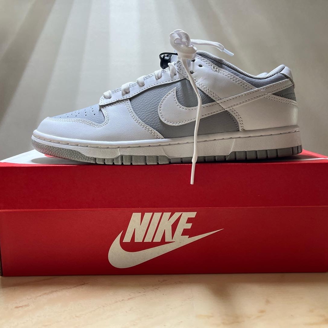 Nike Dunk Low Retro White Neutral Grey 착용 스타일 - 2