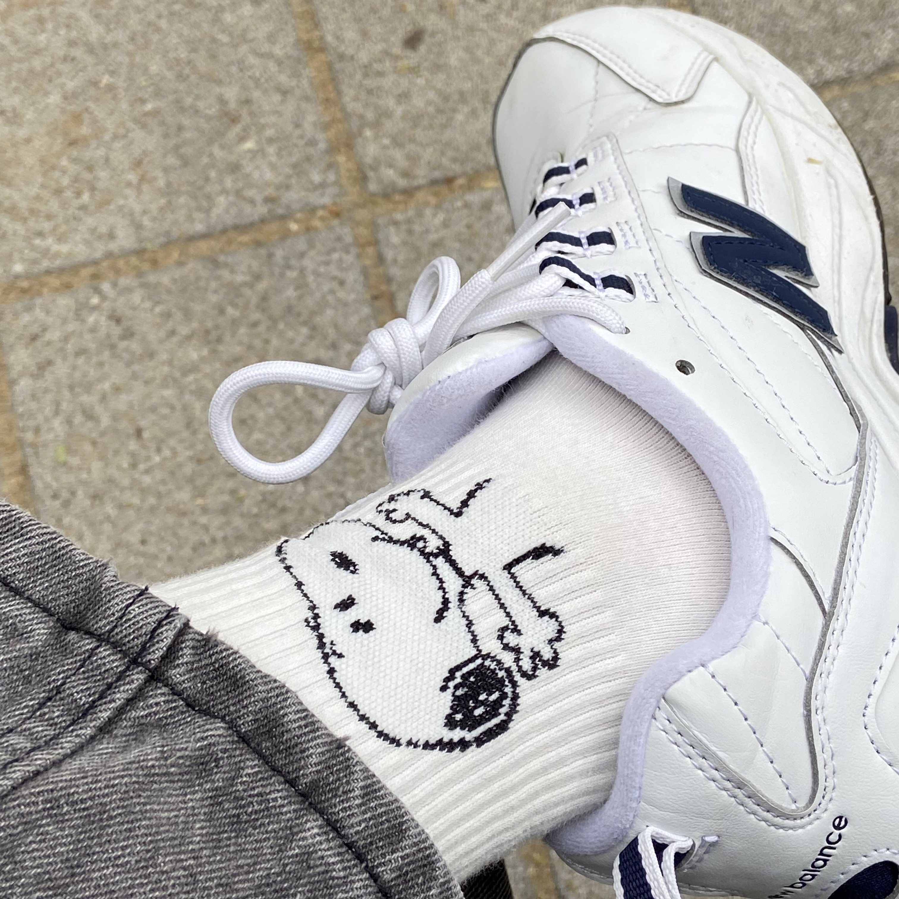 New Balance 615 White 착용 스타일
