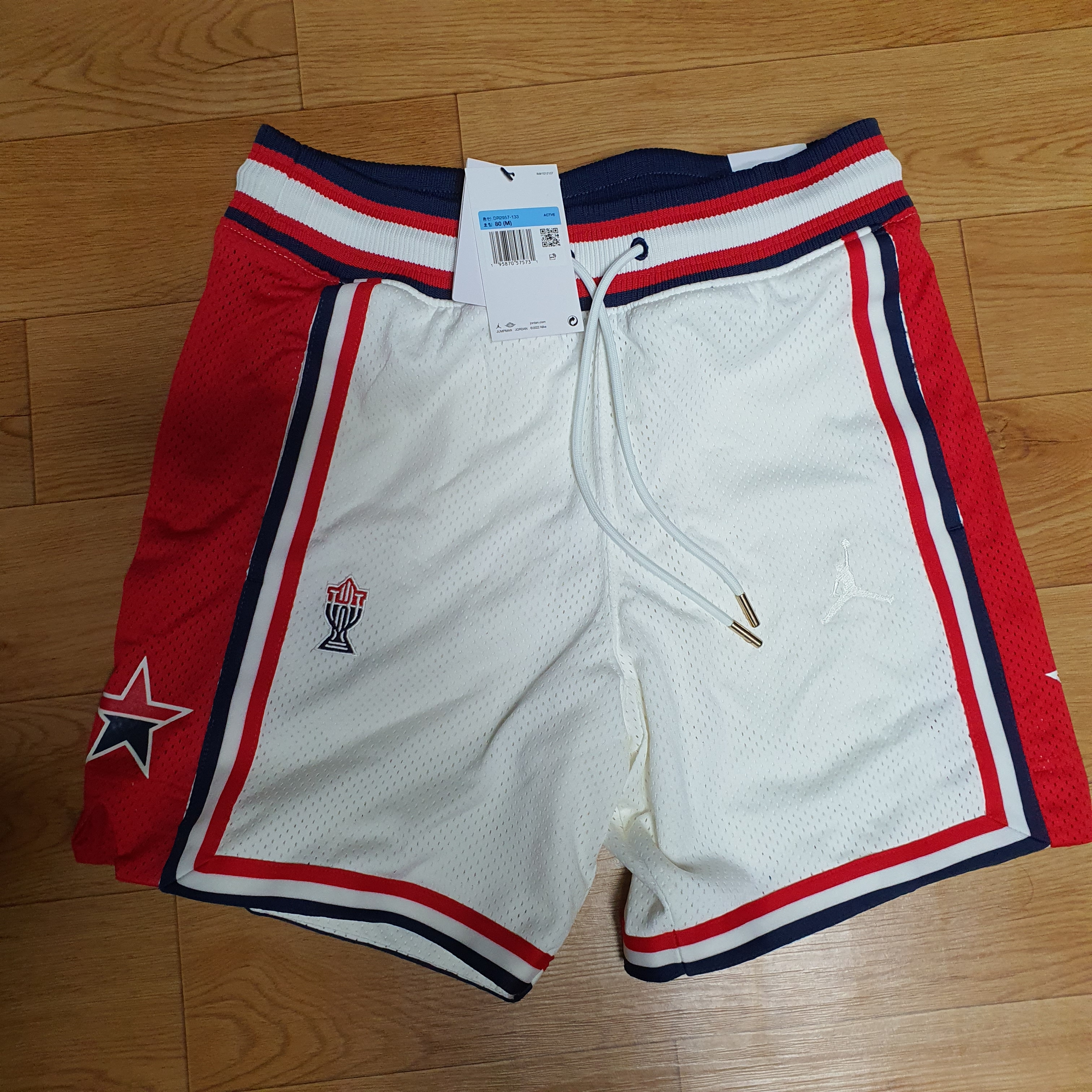 Jordan x Trophy Room Game Shorts Sail - Asia 착용 스타일
