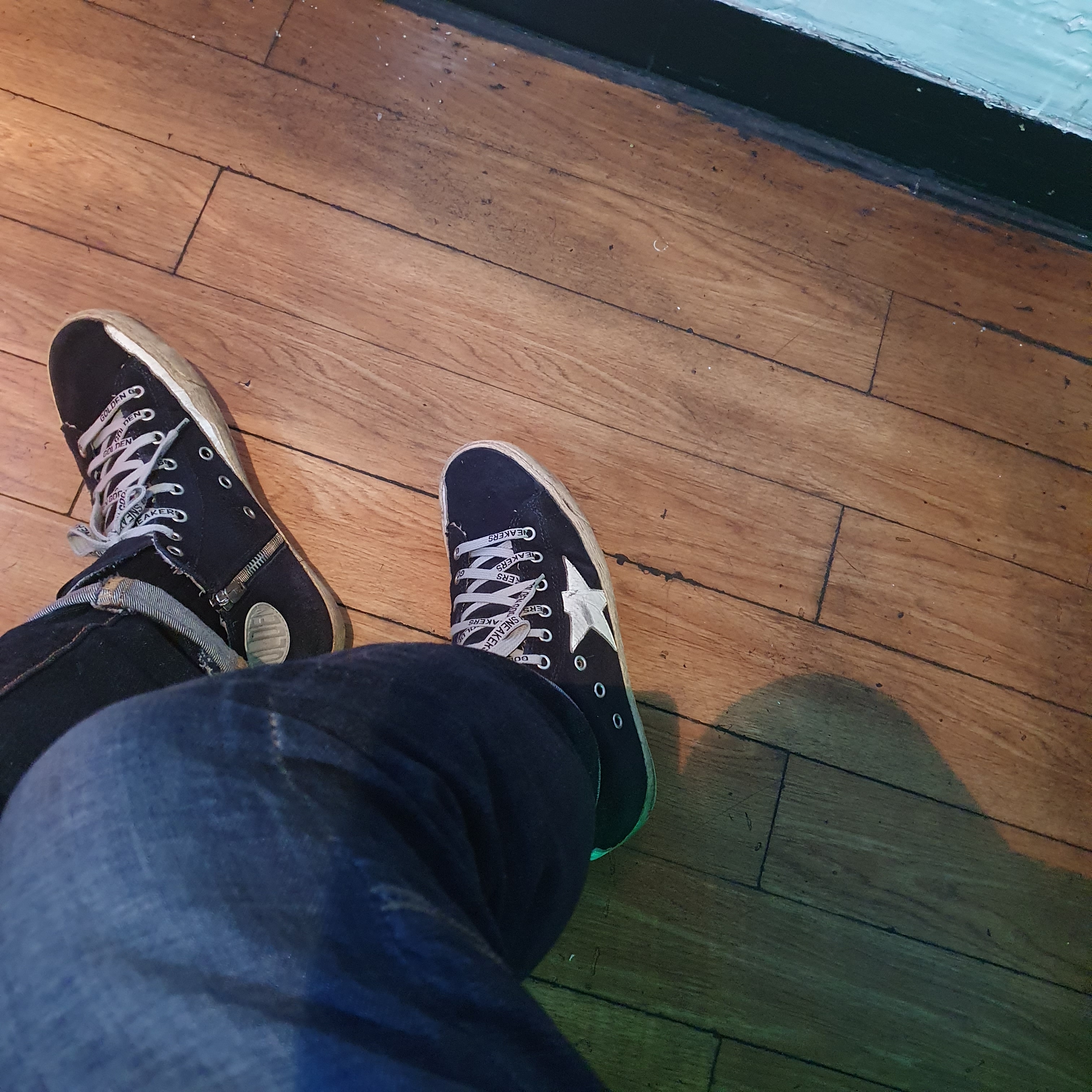 Golden Goose Francy Sneakers Night Blue White 착용 스타일 - 1