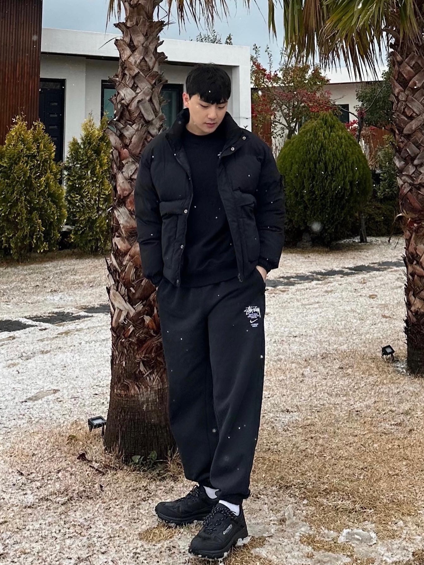Nike x Stussy NRG ZR Fleece Pants Black - US/EU 착용 스타일