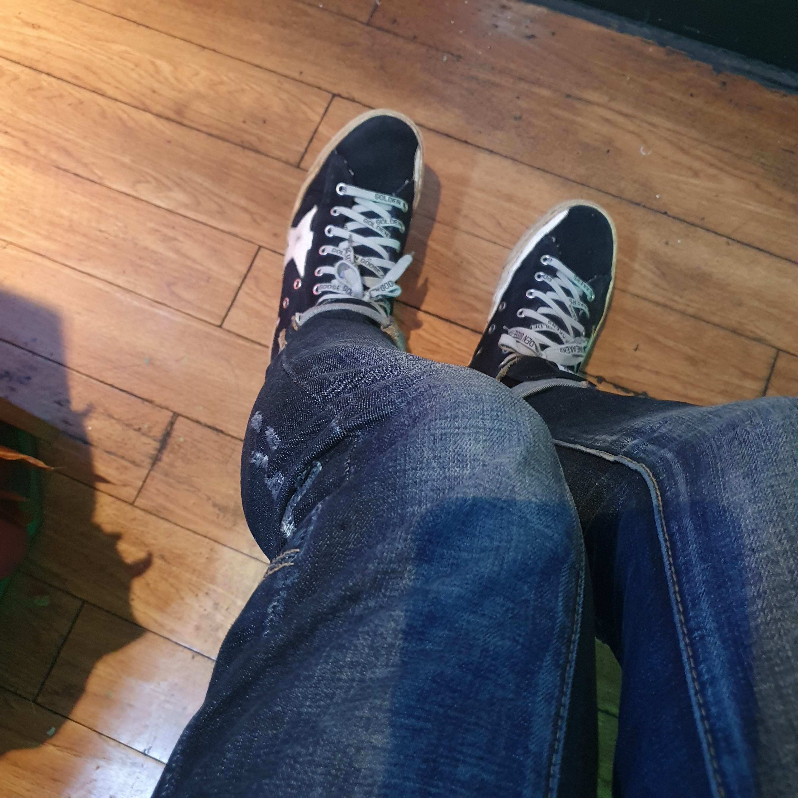 Golden Goose Francy Sneakers Night Blue White 착용 스타일 - 2