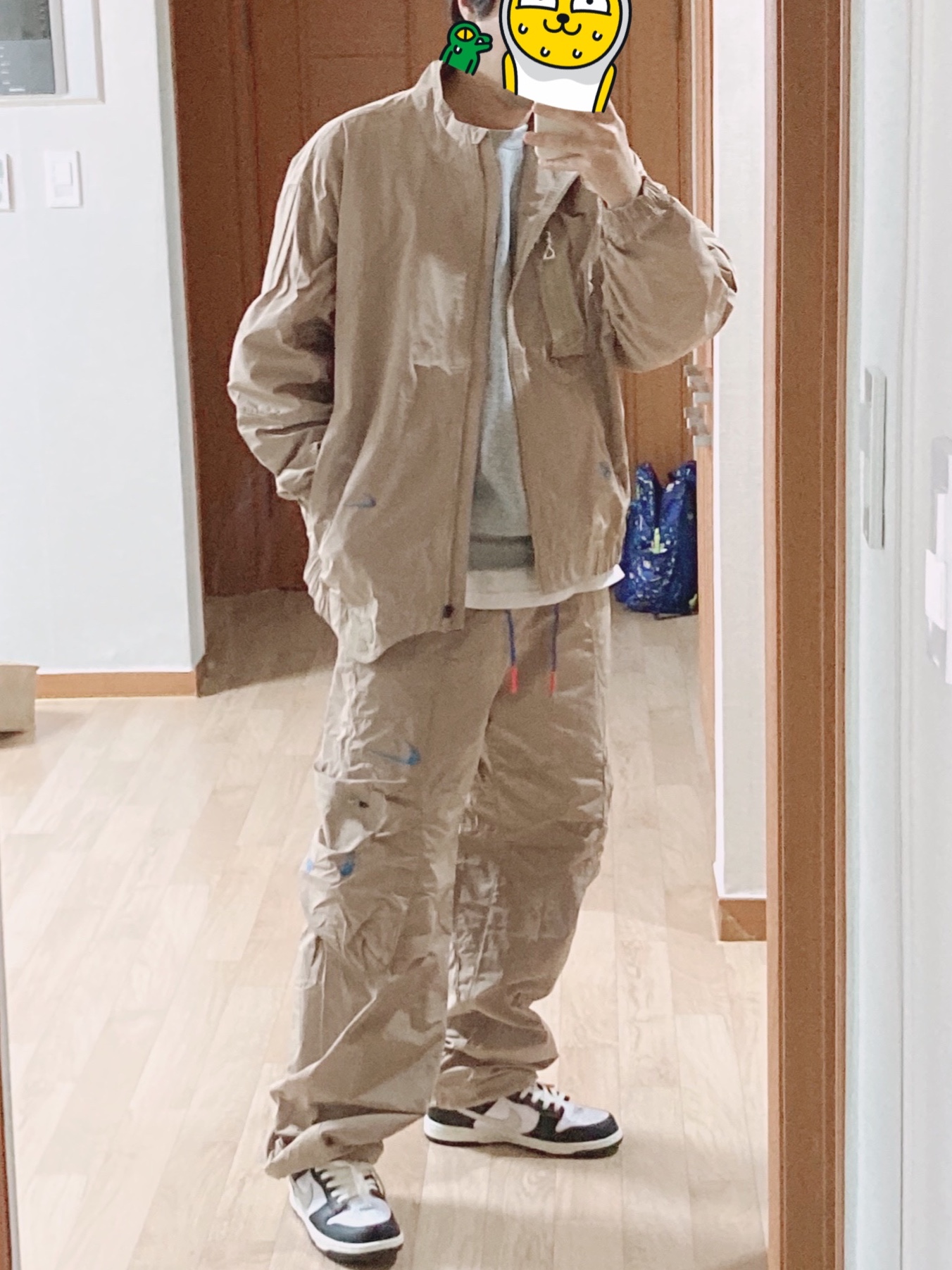 Nike x Off-White NRG Track Suit Khaki - Asia 착용 스타일