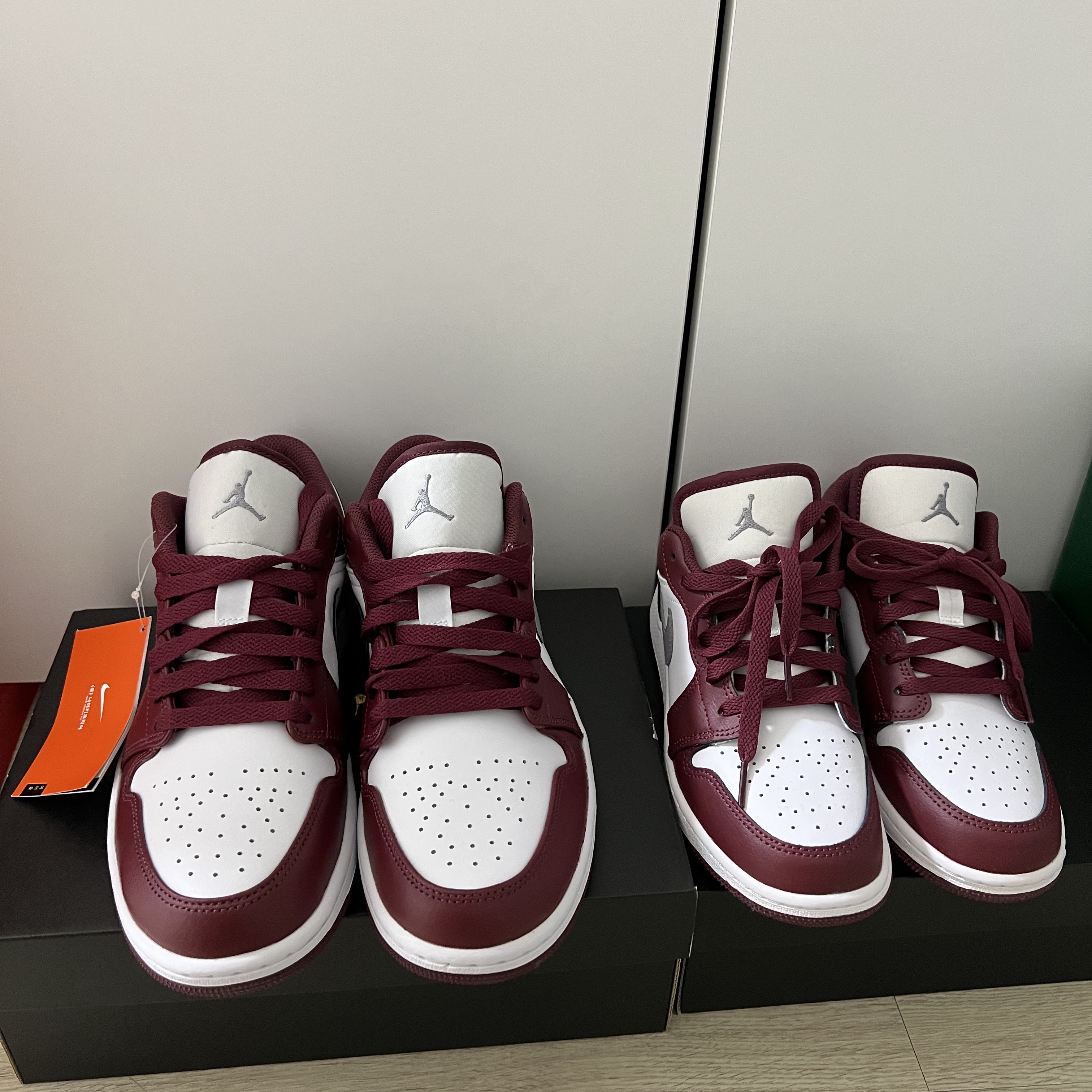 Jordan 1 Low Cherrywood Red, (GS) Jordan 1 Low Cherrywood Red 착용 스타일