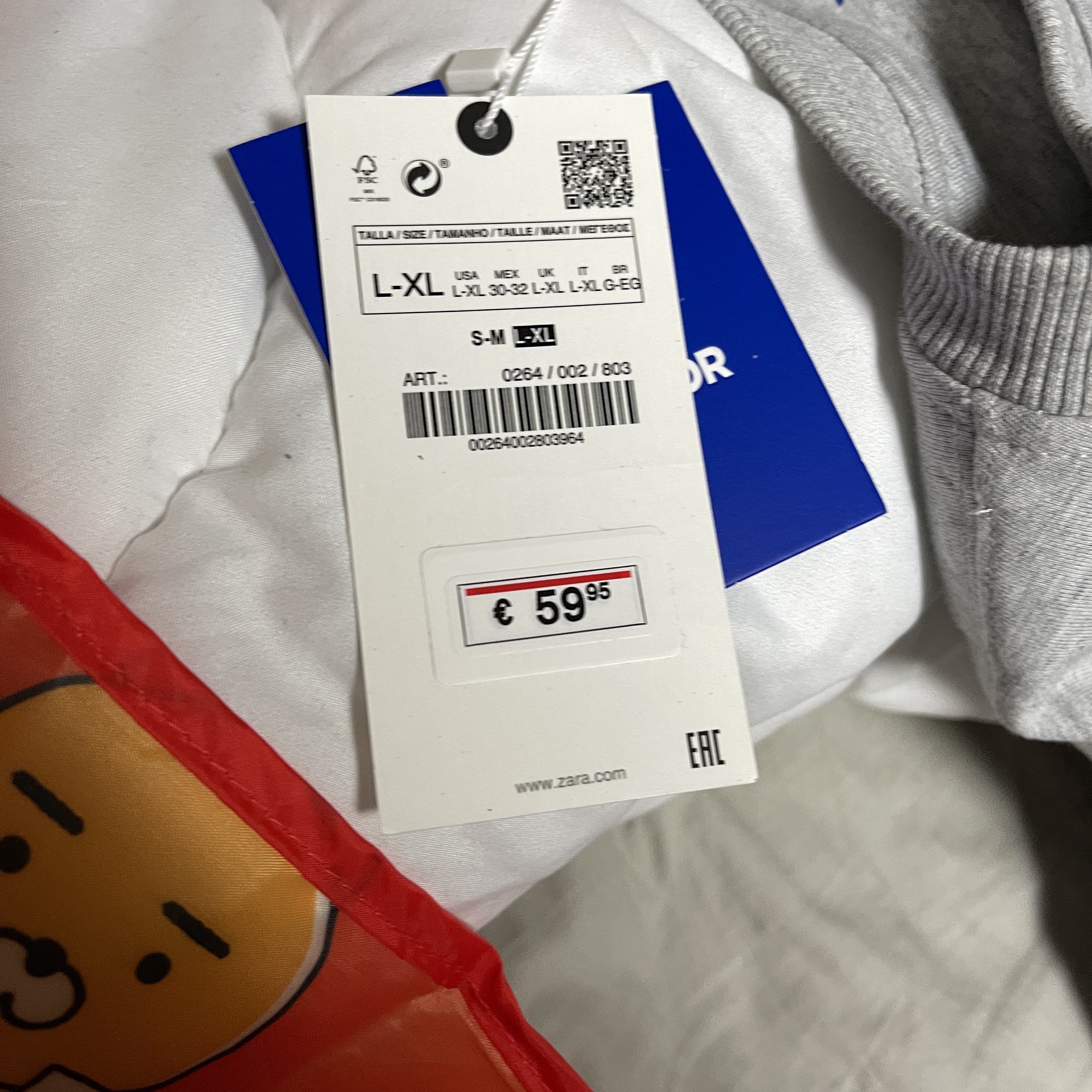 Zara x Ader Error Oversize Sweatshirt Grey 착용 스타일 - 1
