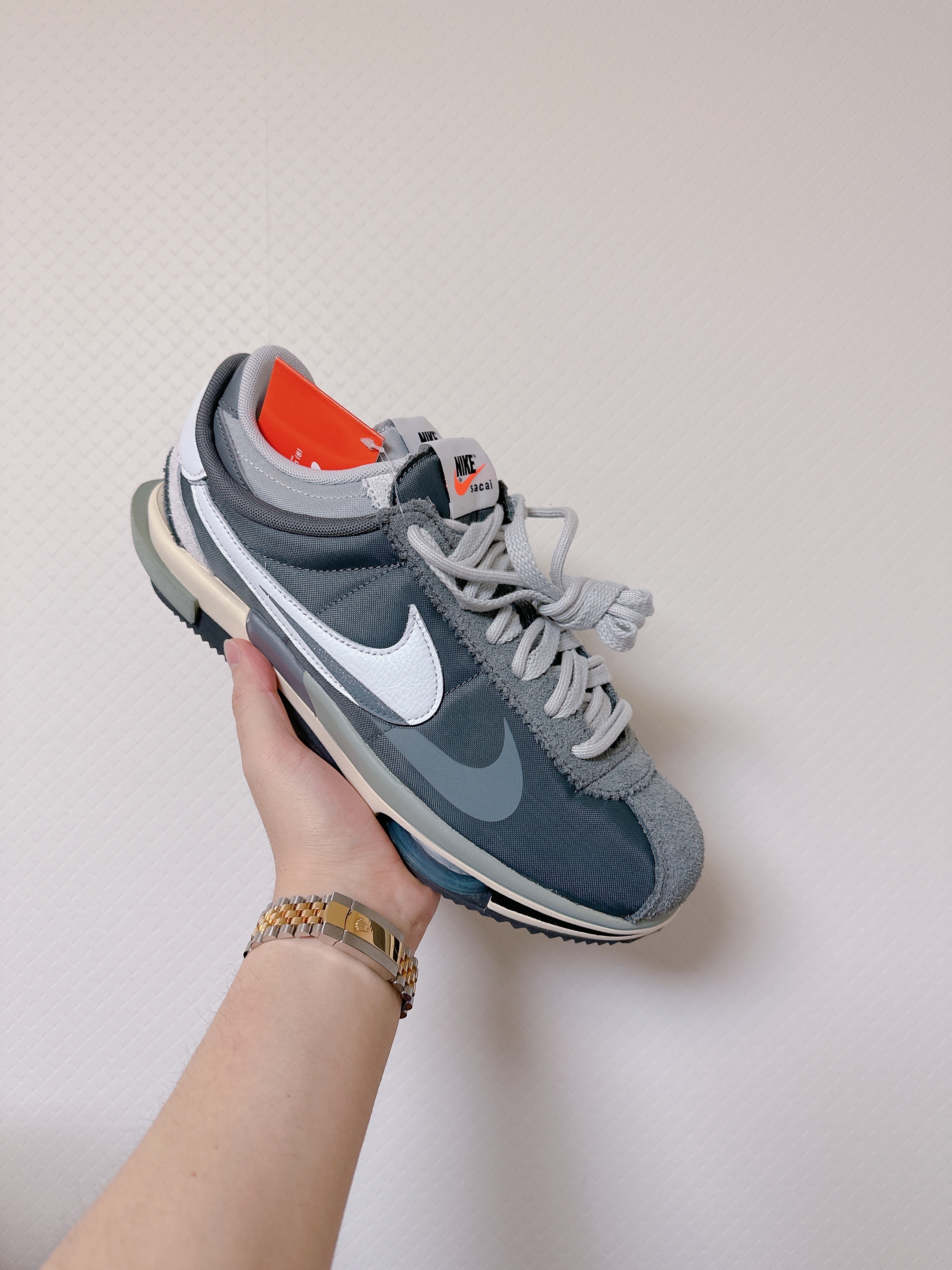 Nike x Sacai Zoom Cortez SP Iron Grey 착용 스타일