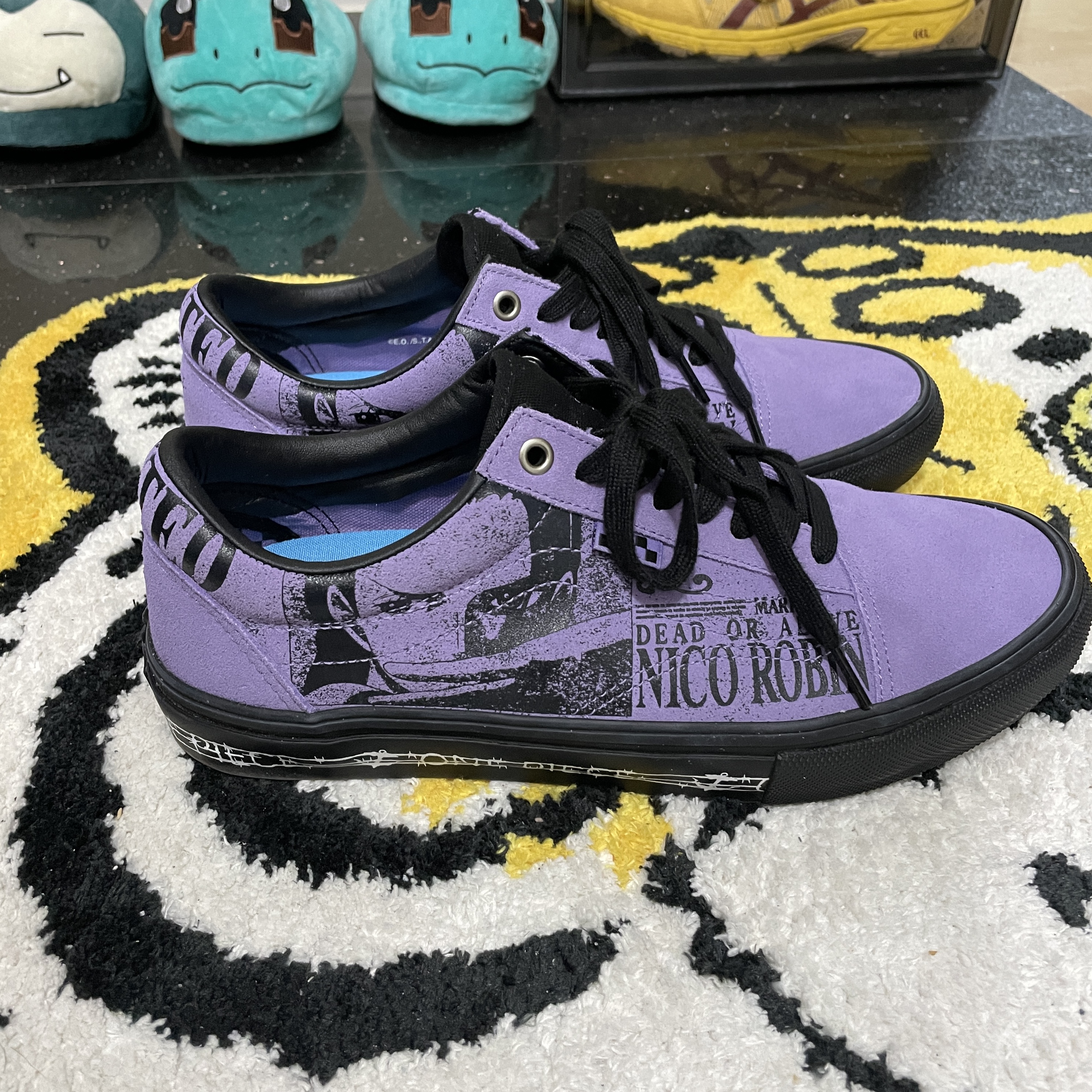 Vans x One Piece Skate Old Skool Purple 착용 스타일 - 2