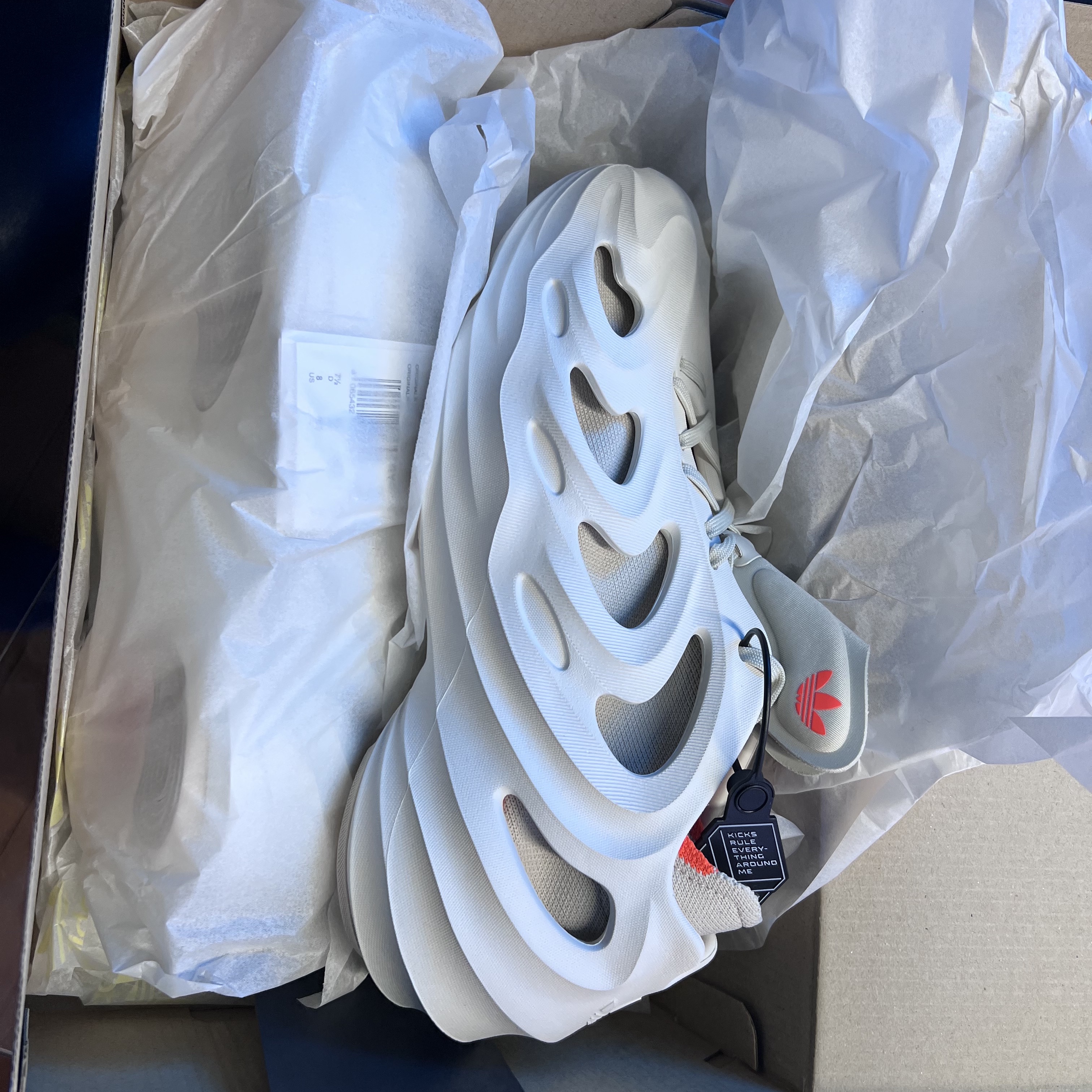 Adidas Adifom Q Off White 착용 스타일 - 2
