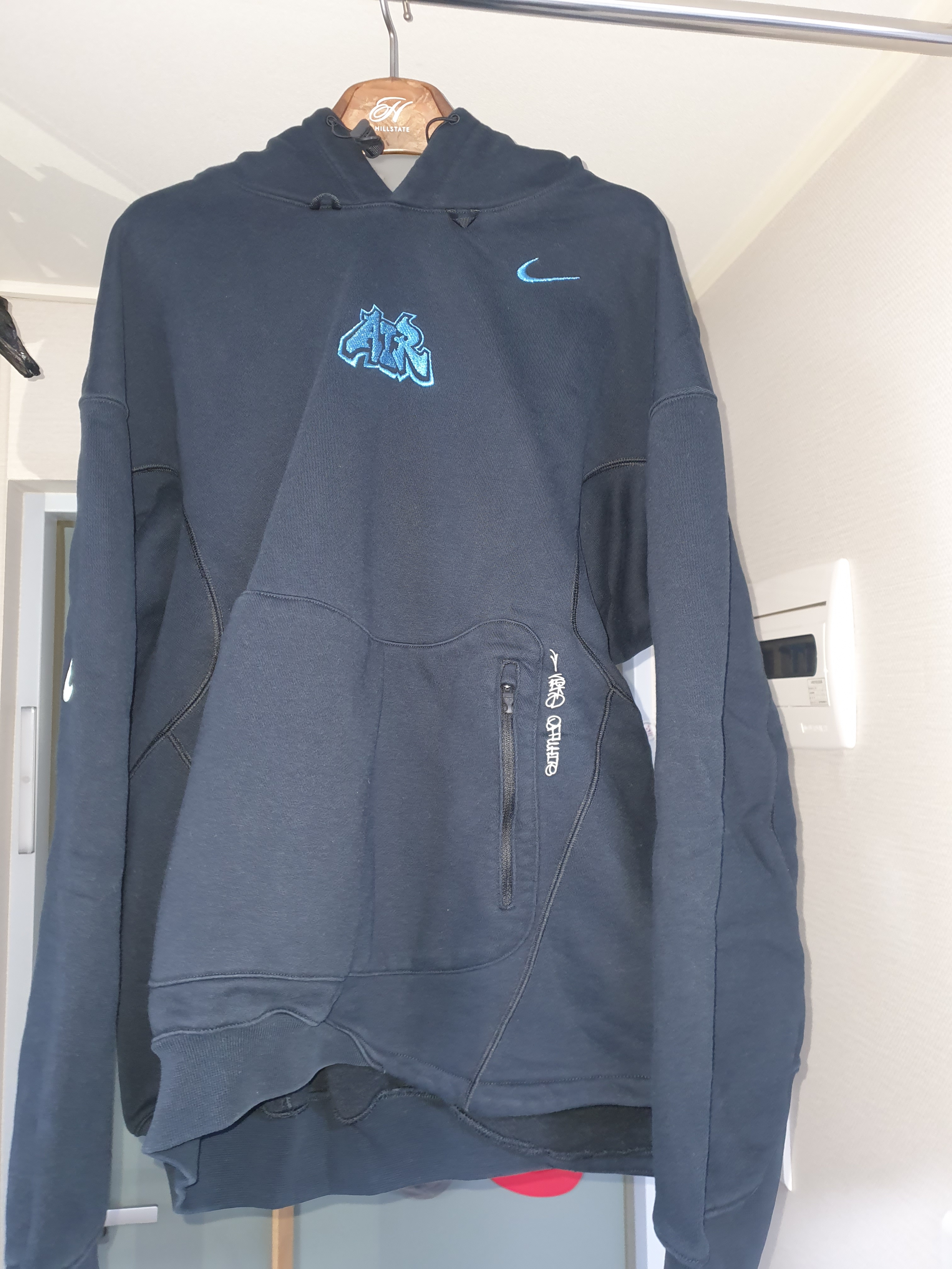 Nike x Off-White NRG Fleece Hoodie Black - Asia 착용 스타일