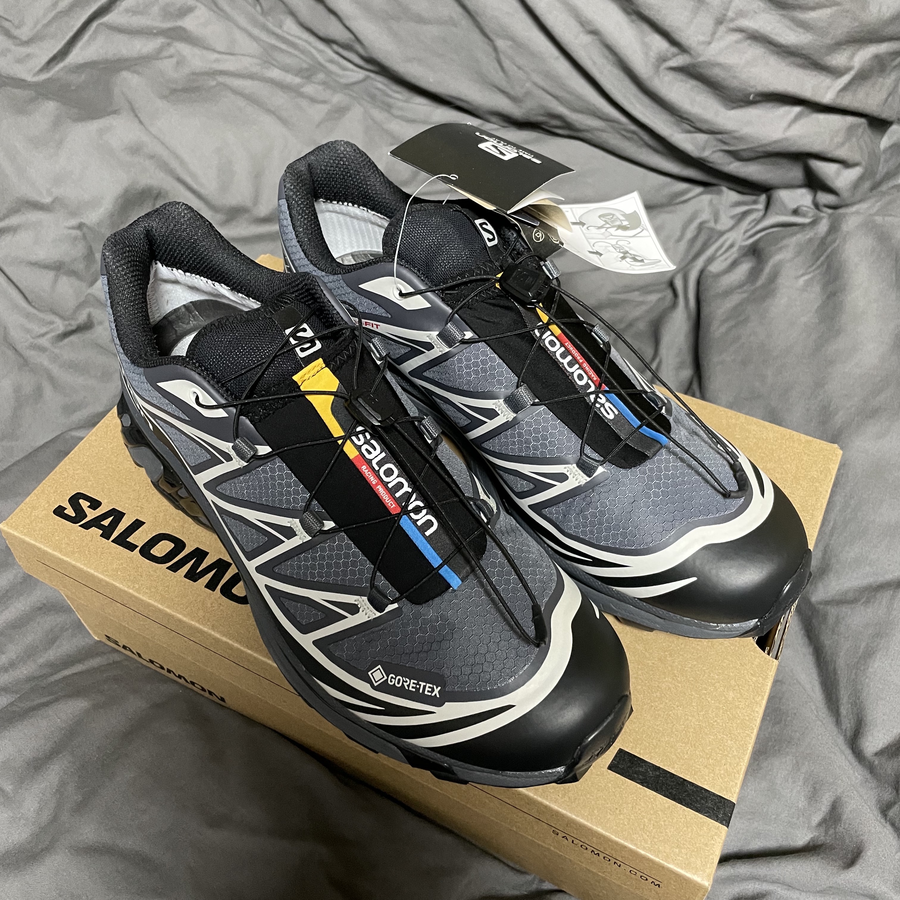 Salomon XT-6 Gore-Tex Black Ebony 착용 스타일 - 1