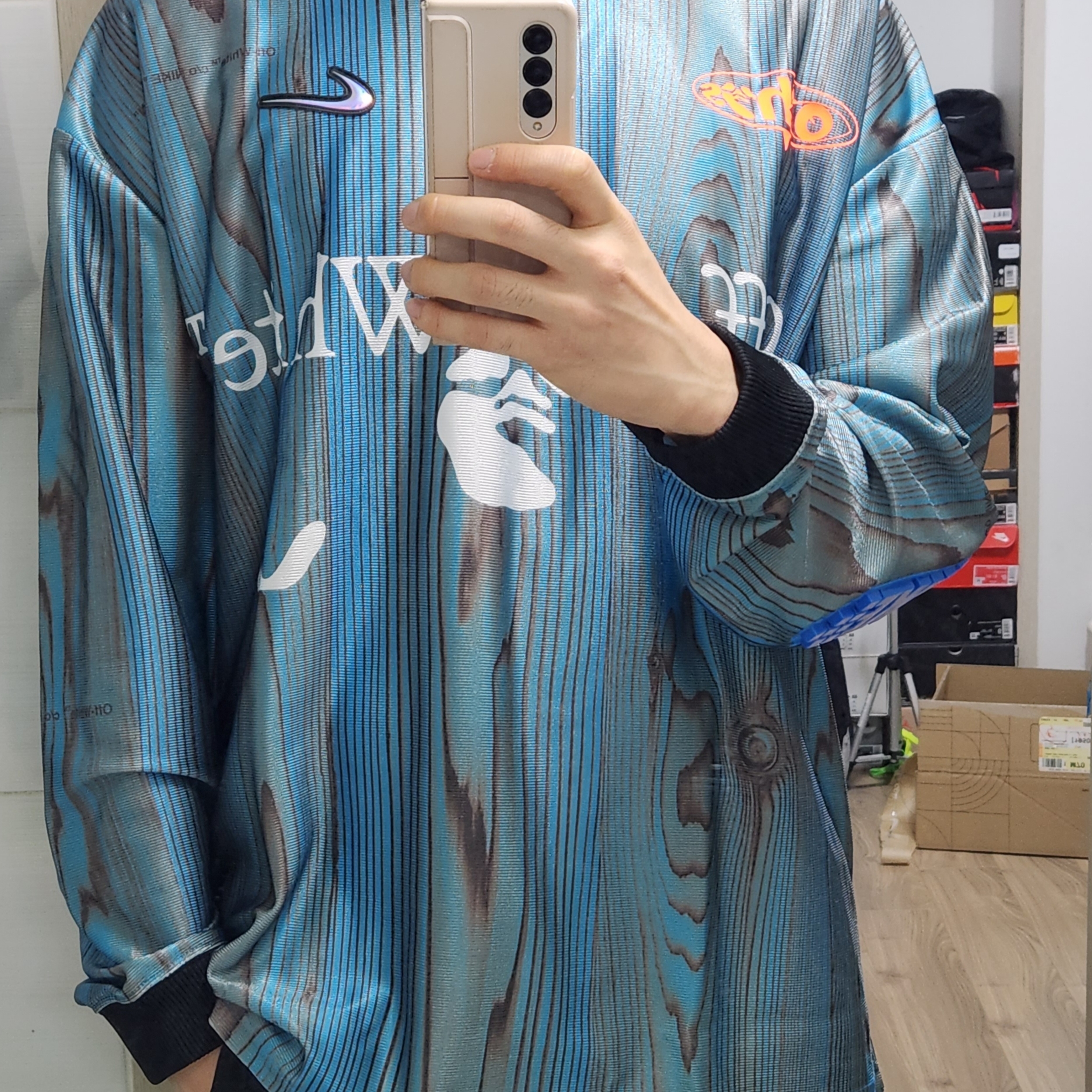 Nike x Off-White NRG Jersey Imperial Blue - Asia 착용 스타일 - 1