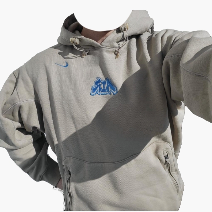 Nike x Off-White NRG Fleece Hoodie Khaki - Asia 착용 스타일