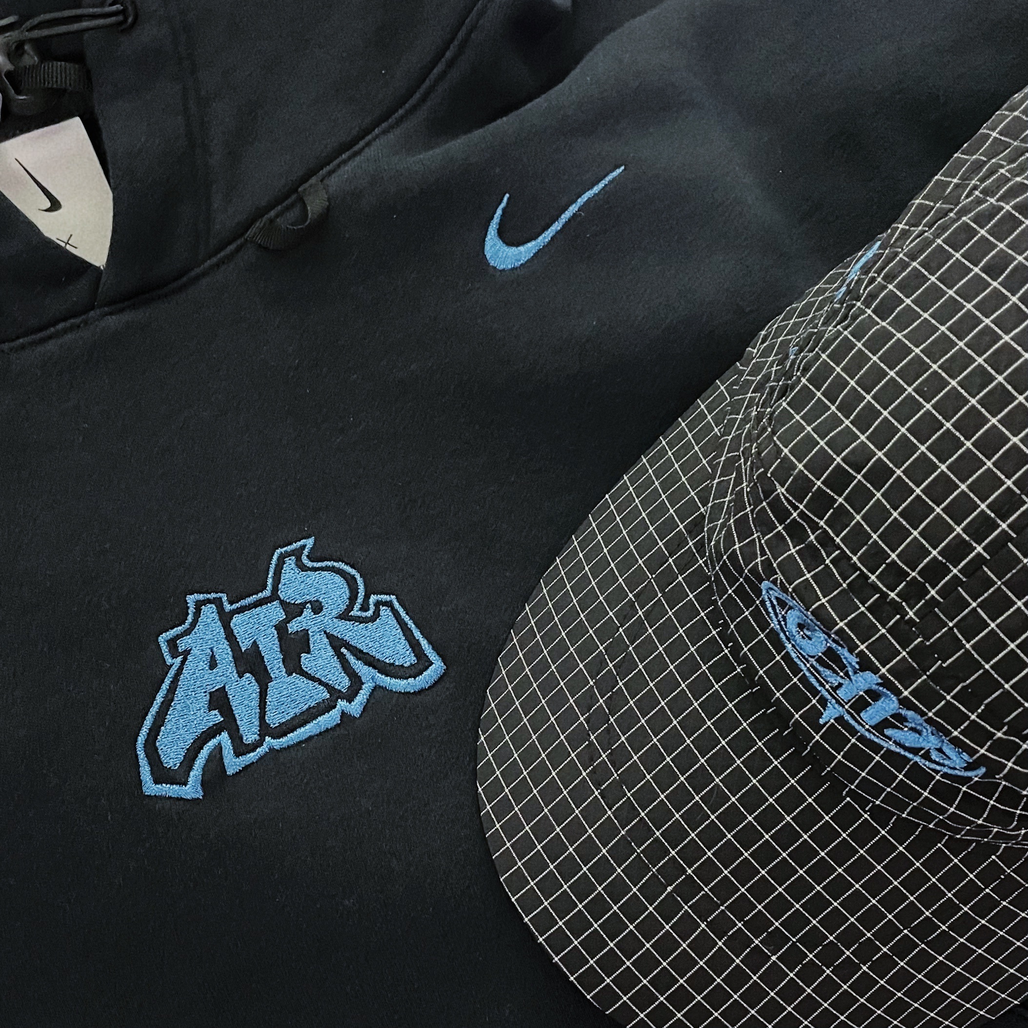 Nike x Off-White NRG Fleece Hoodie Black - Asia, Nike x Off-White NRG Hat Black 착용 스타일