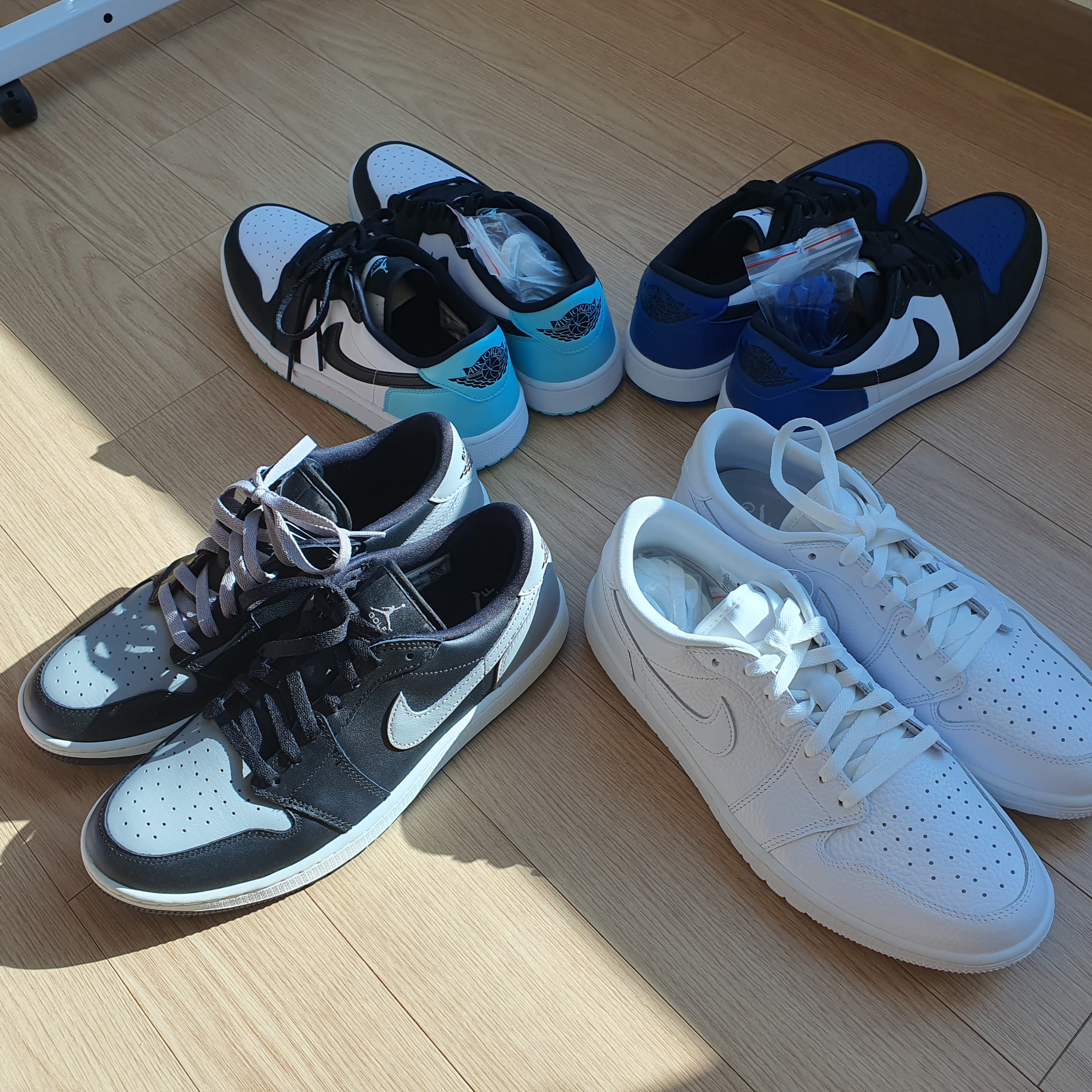 Jordan 1 Low Golf Sport Royal, Jordan 1 Low Golf Shadow 착용 스타일 - 1