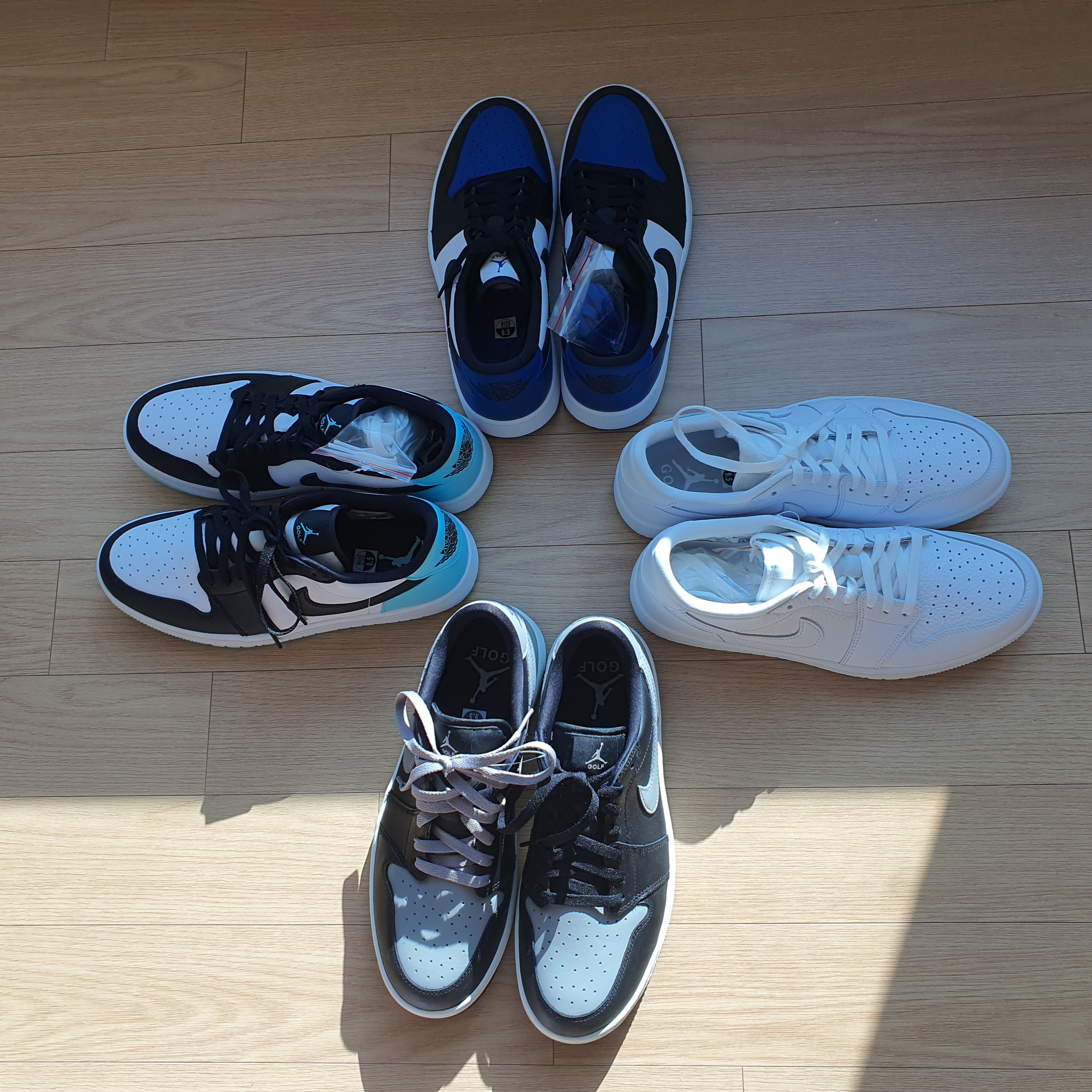 Jordan 1 Low Golf Sport Royal, Jordan 1 Low Golf Shadow 착용 스타일 - 2