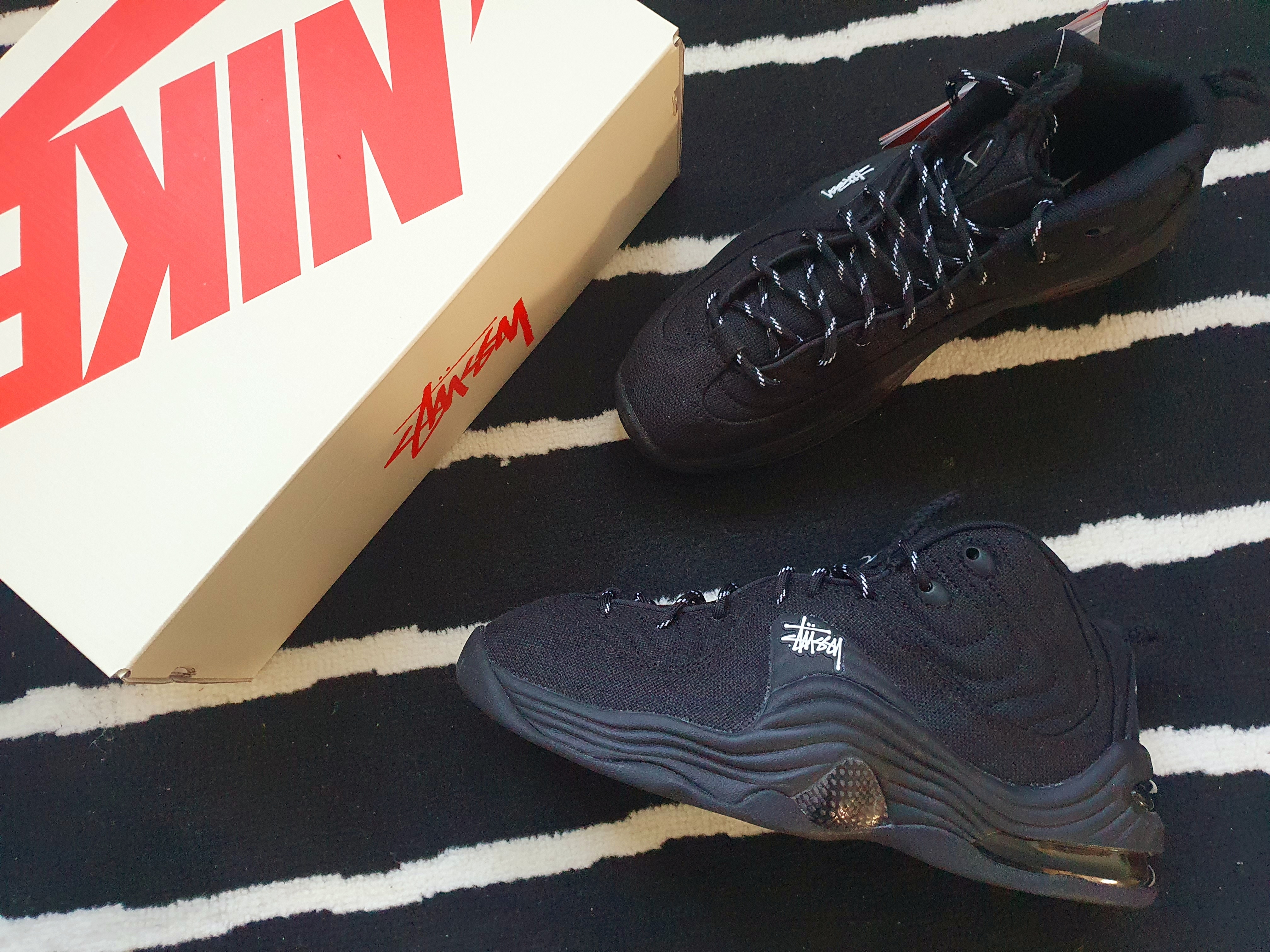 Nike x Stussy Air Penny II Black 착용 스타일 - 1