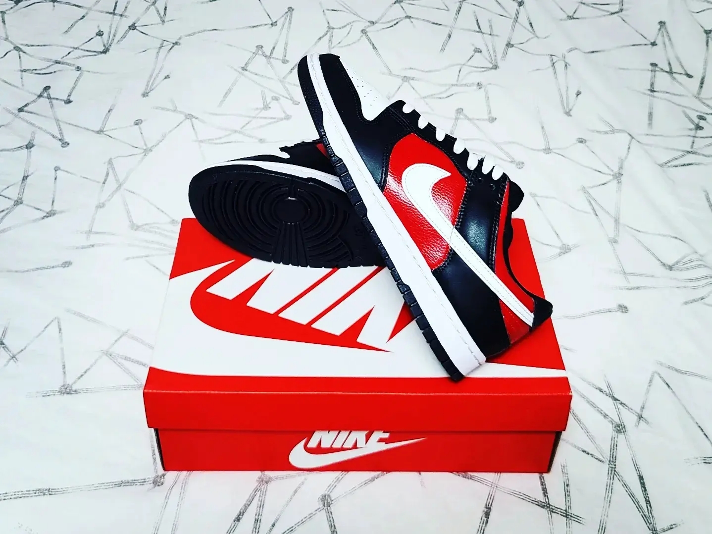 Nike Dunk Low Retro Black White 착용 스타일 - 4