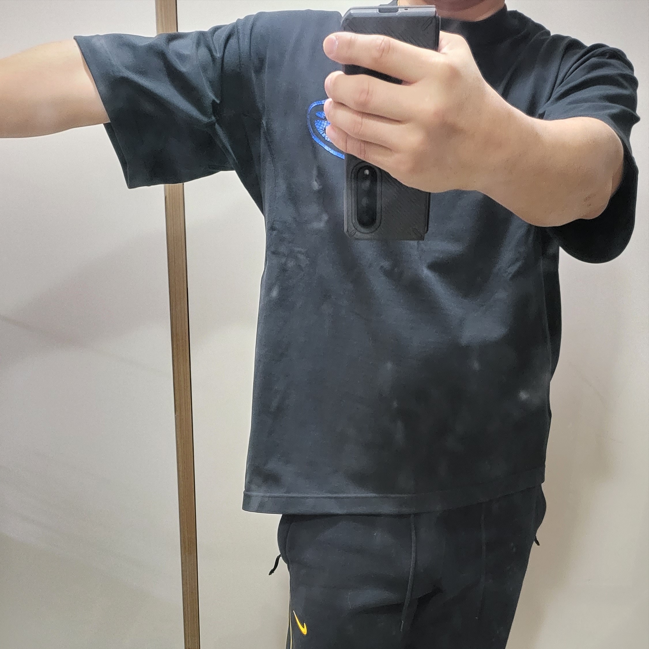Nike x Off-White NRG T-Shirt Black - Asia, Nike x Drake Nocta Fleece Pants Black - Asia 착용 스타일 - 2