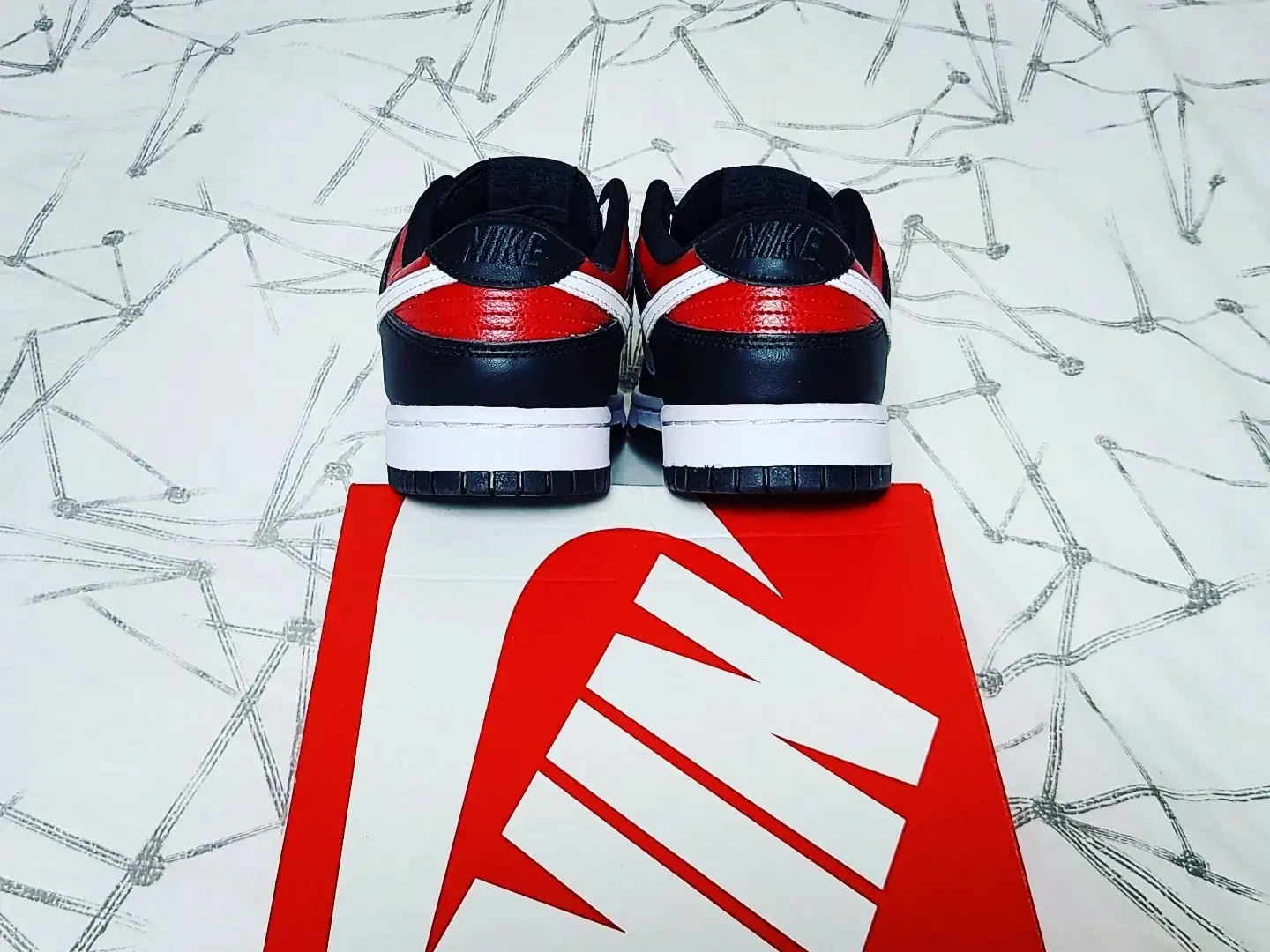 Nike Dunk Low Retro Black White 착용 스타일 - 5