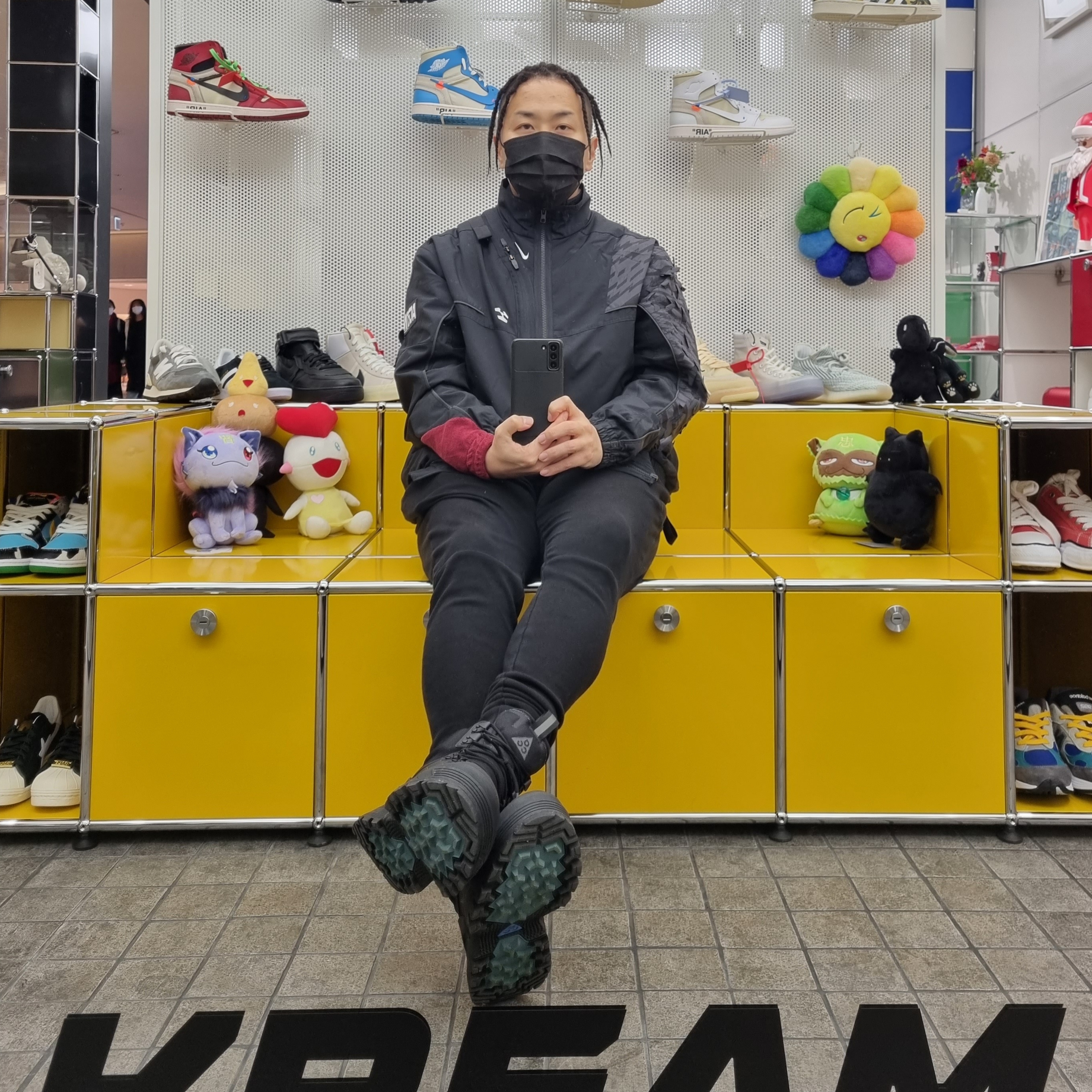 Nike x Acronym NRG Woven Jacket Black - US/EU, Nike ACG Air Zoom Gaiadome Gore-Tex Black 착용 스타일