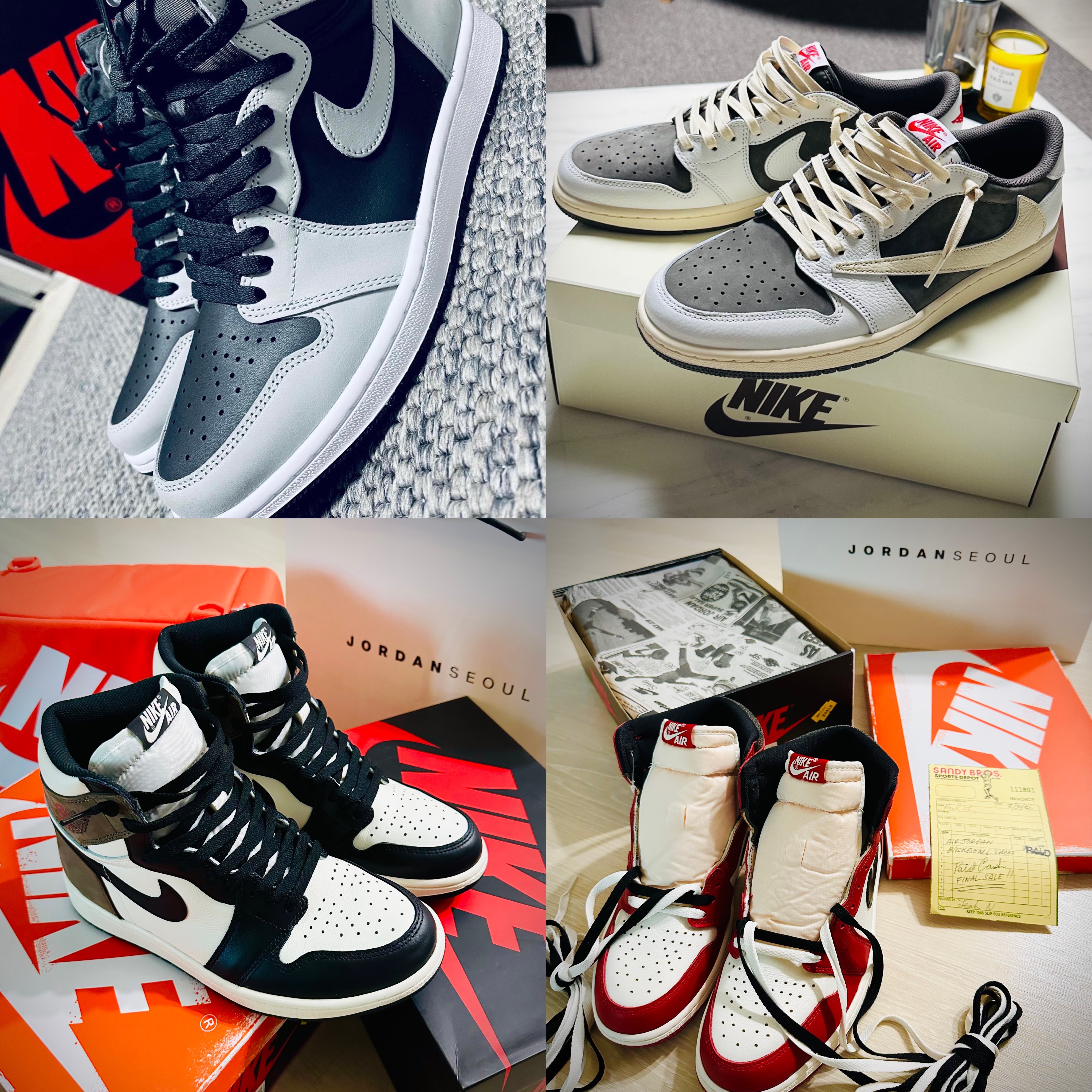 Jordan 1 Retro High OG Chicago 2022, Jordan 1 Retro High OG Black Mocha 착용 스타일
