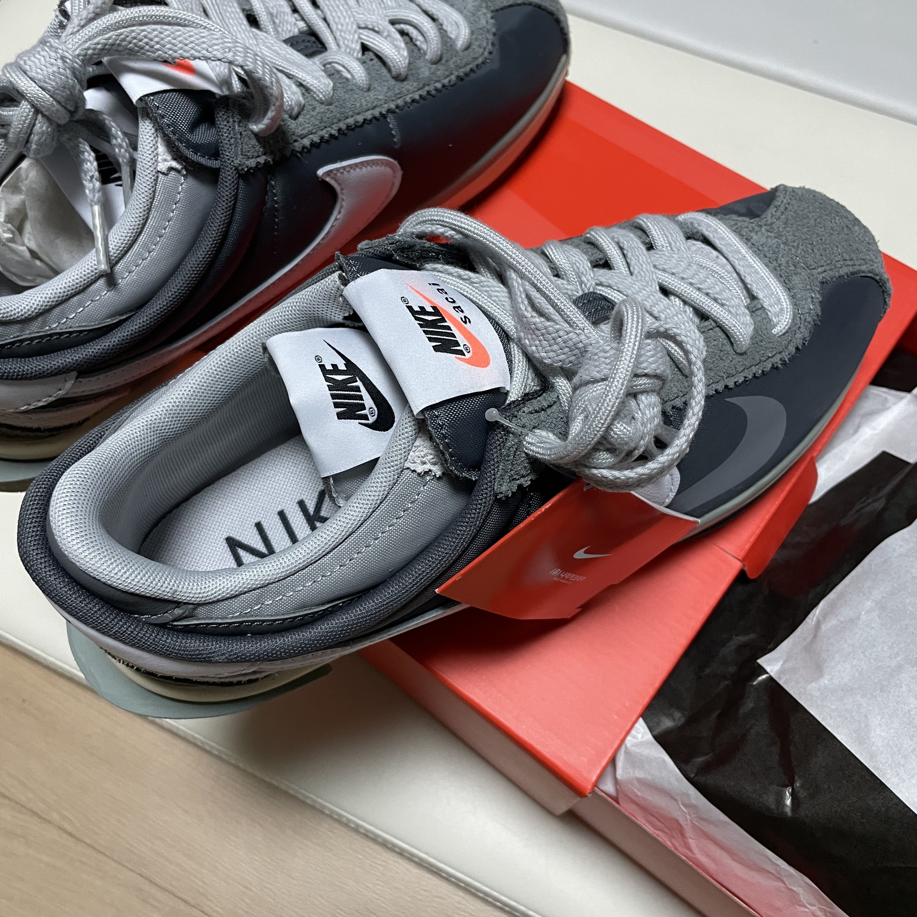 Nike x Sacai Zoom Cortez SP Iron Grey 착용 스타일