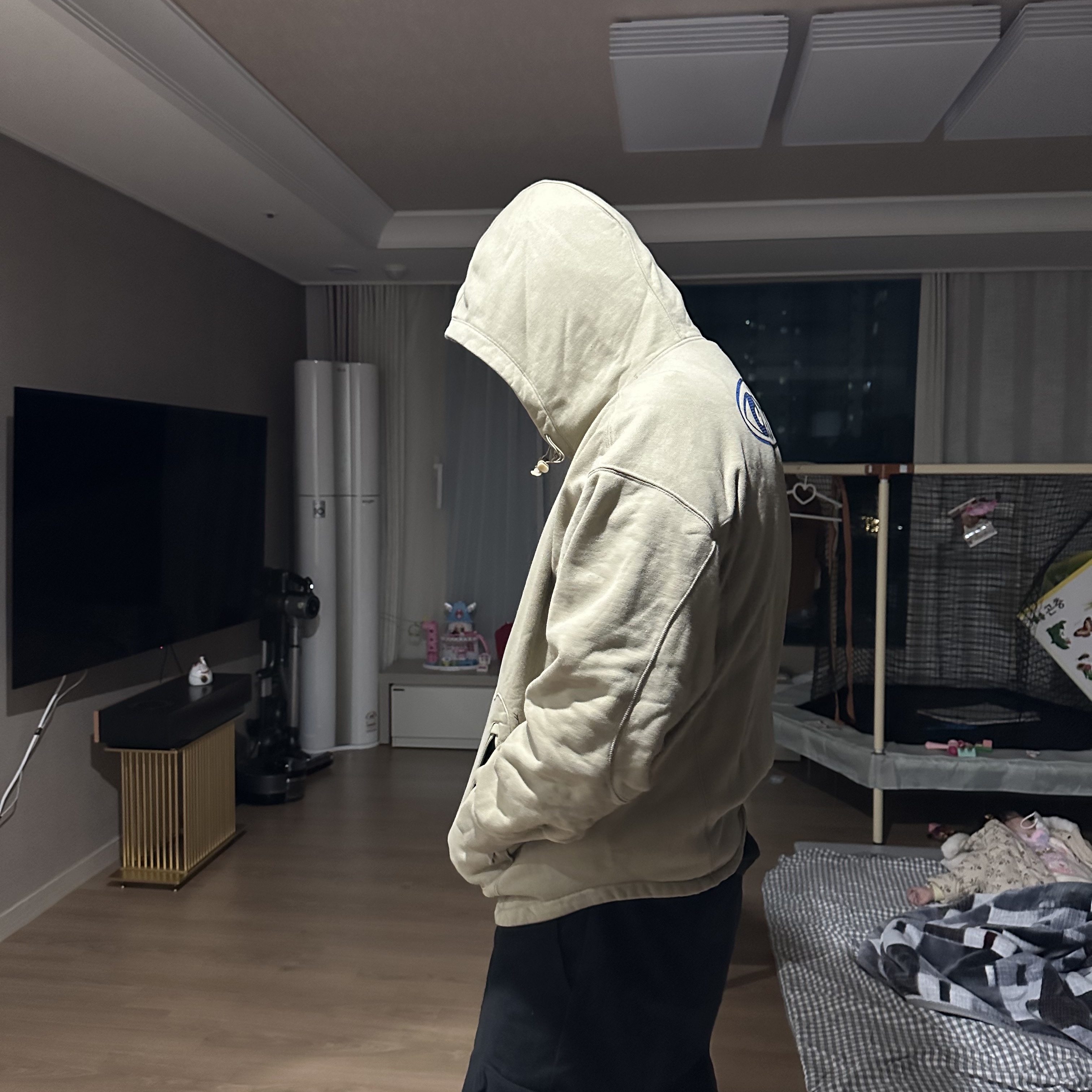 Nike x Off-White NRG Fleece Hoodie Khaki - Asia 착용 스타일 - 1
