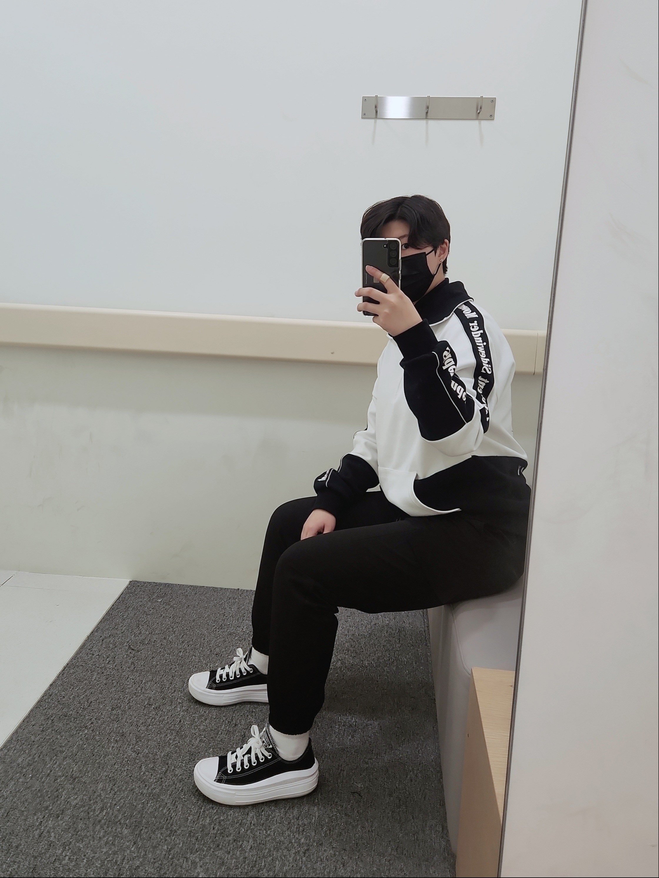 (W) Converse Chuck Taylor All Star Move Ox Black 착용 스타일 - 2