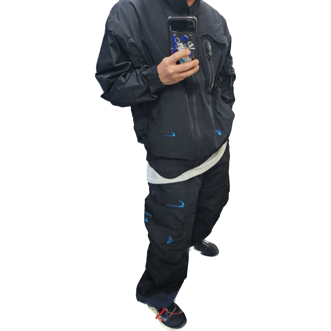 Nike x Off-White NRG Track Suit Black - Asia, Nike x Off-White Air Presto OG The Ten 착용 스타일 - 1