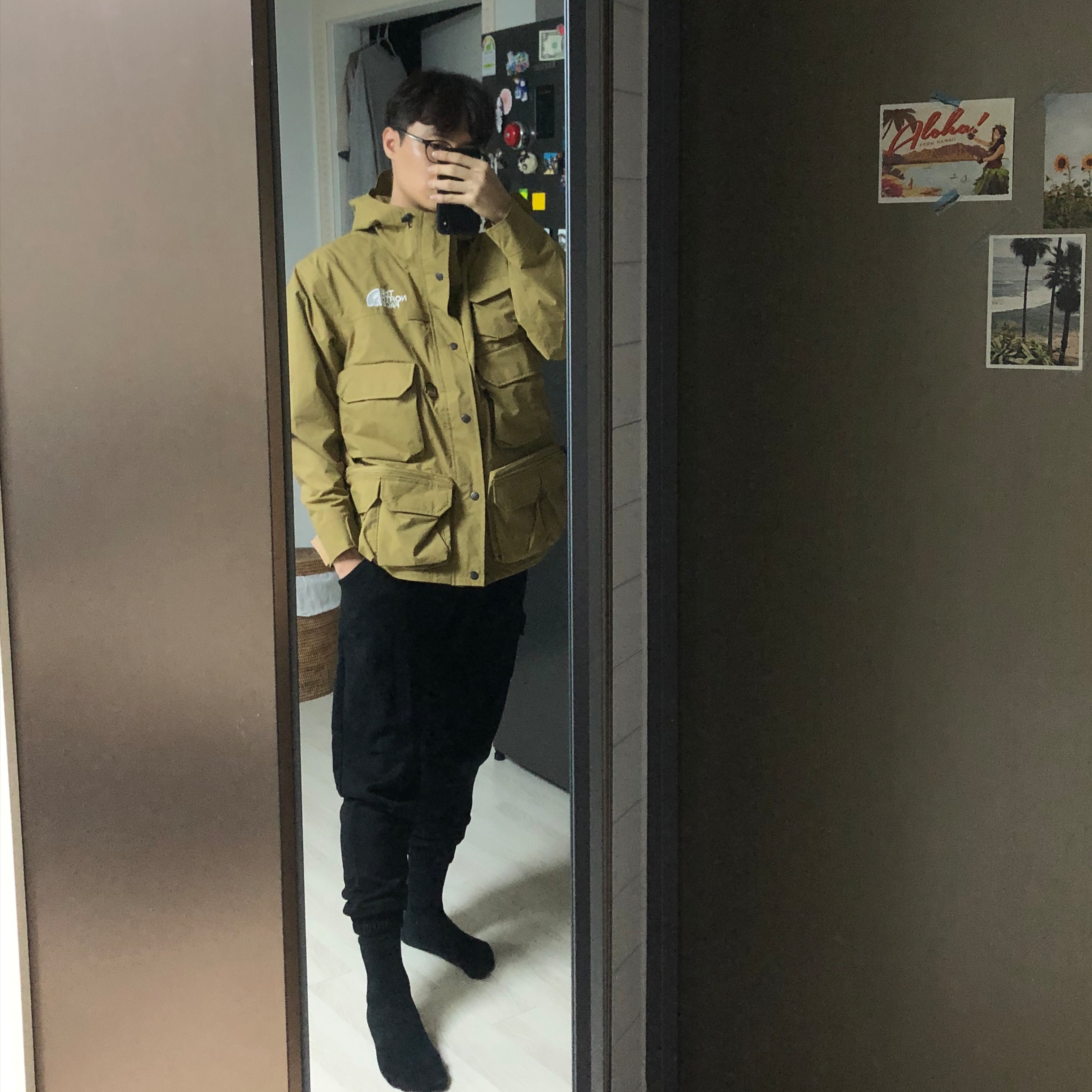 Supreme x The North Face Cargo Jacket Gold - 20SS 착용 스타일