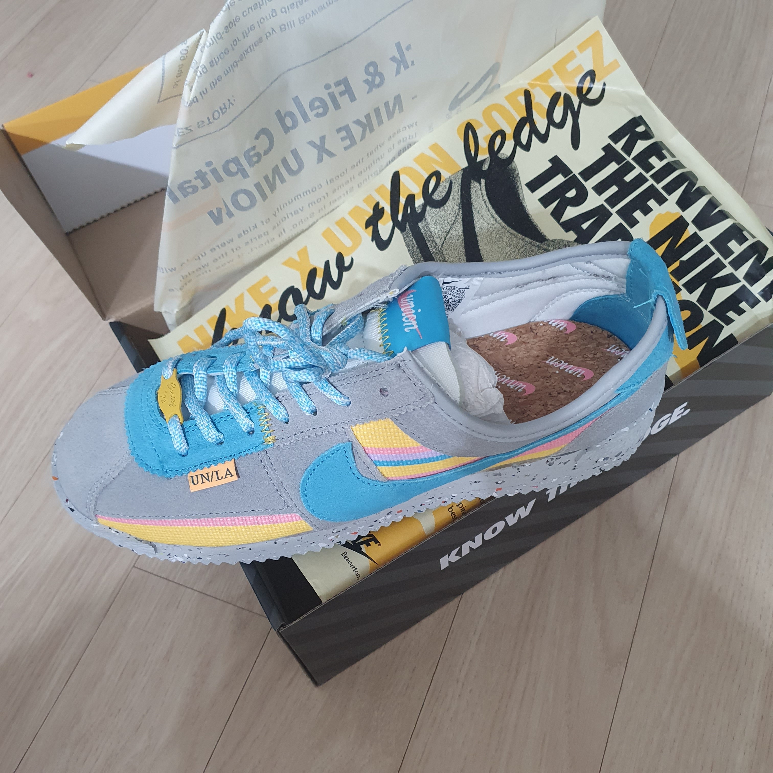 Nike x Union Cortez SP Light Smoke 착용 스타일 - 2