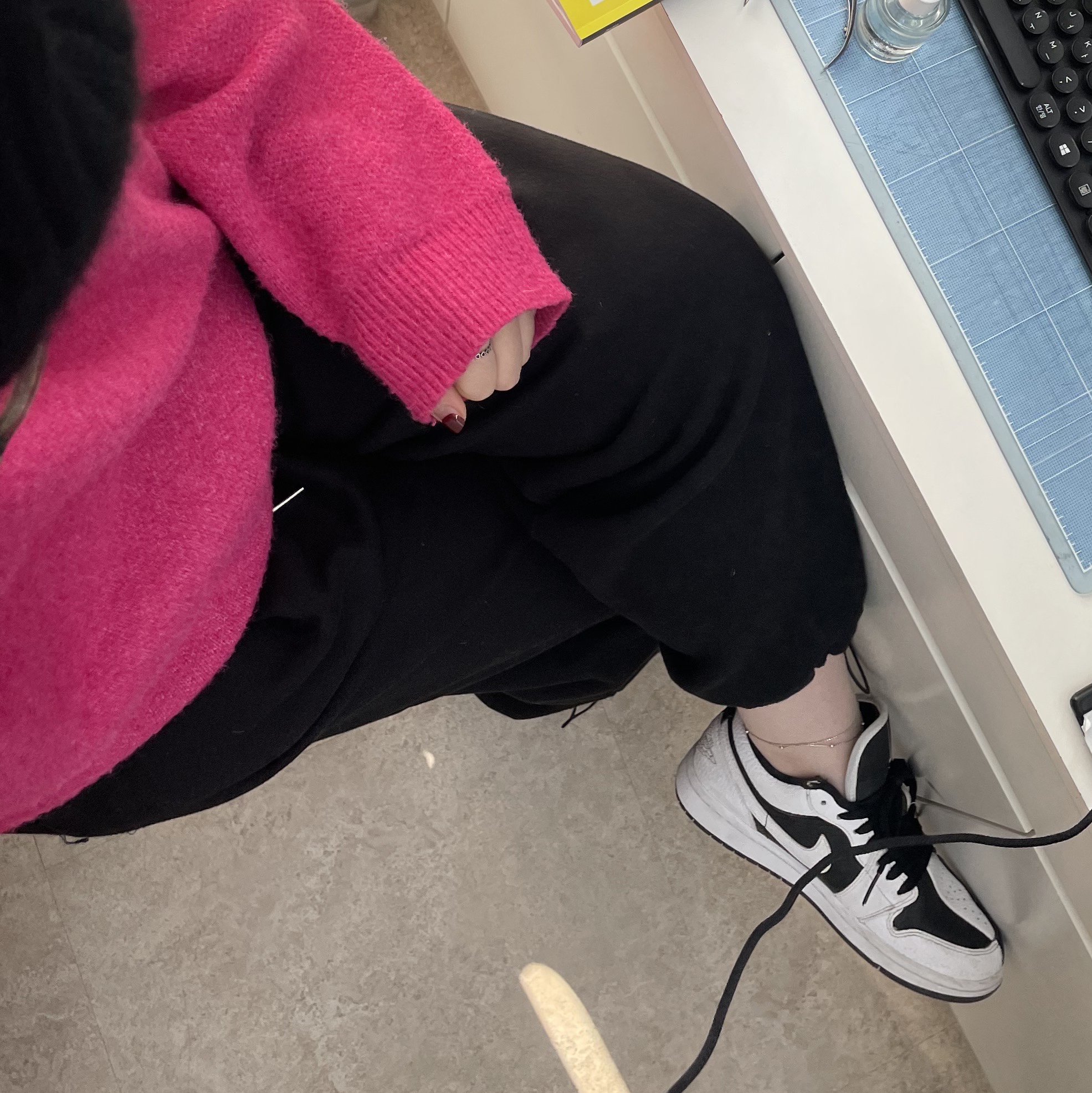 (W) Jordan 1 Low SE Black White 착용 스타일