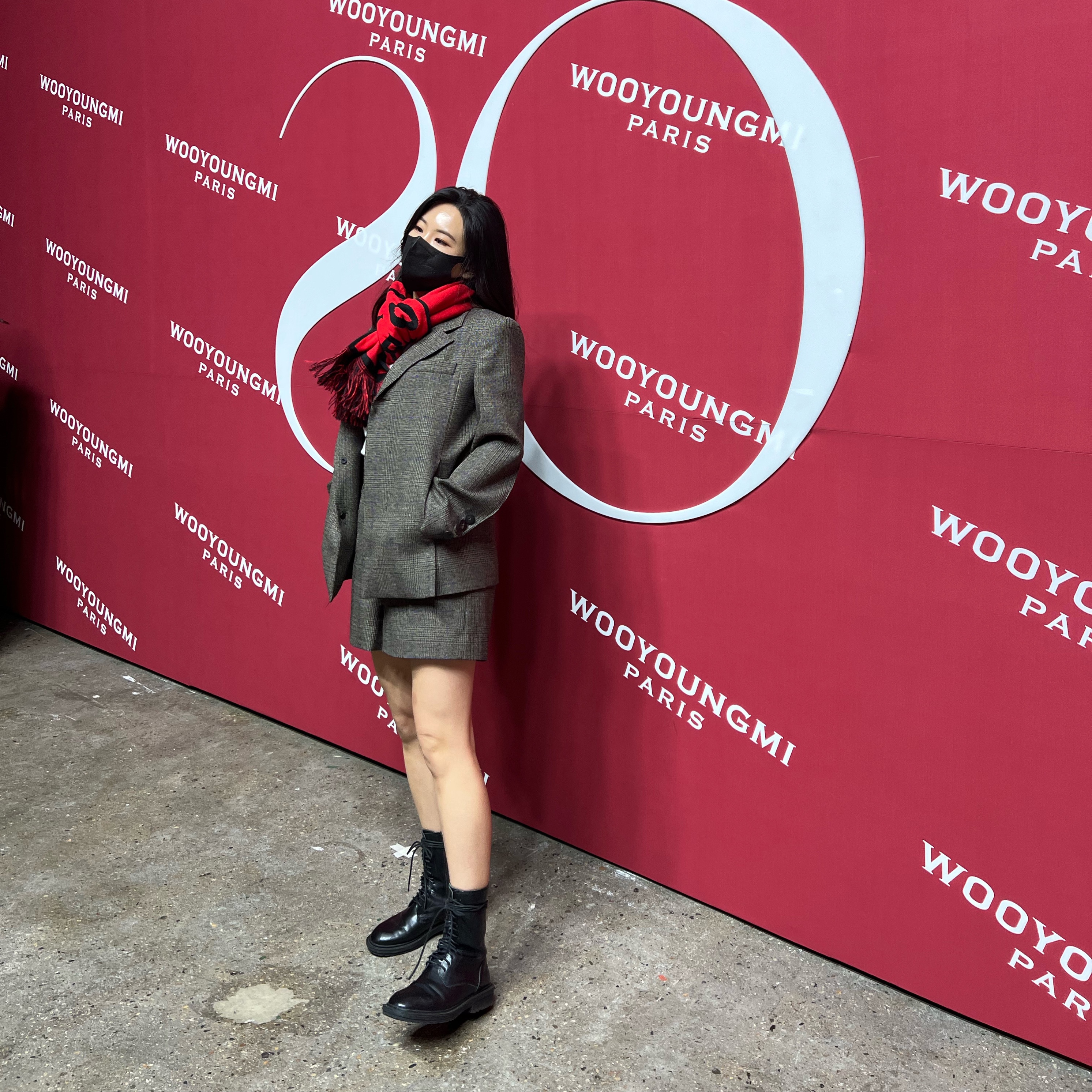 Wooyoungmi Wool Double Jacket Brown 착용 스타일 - 1
