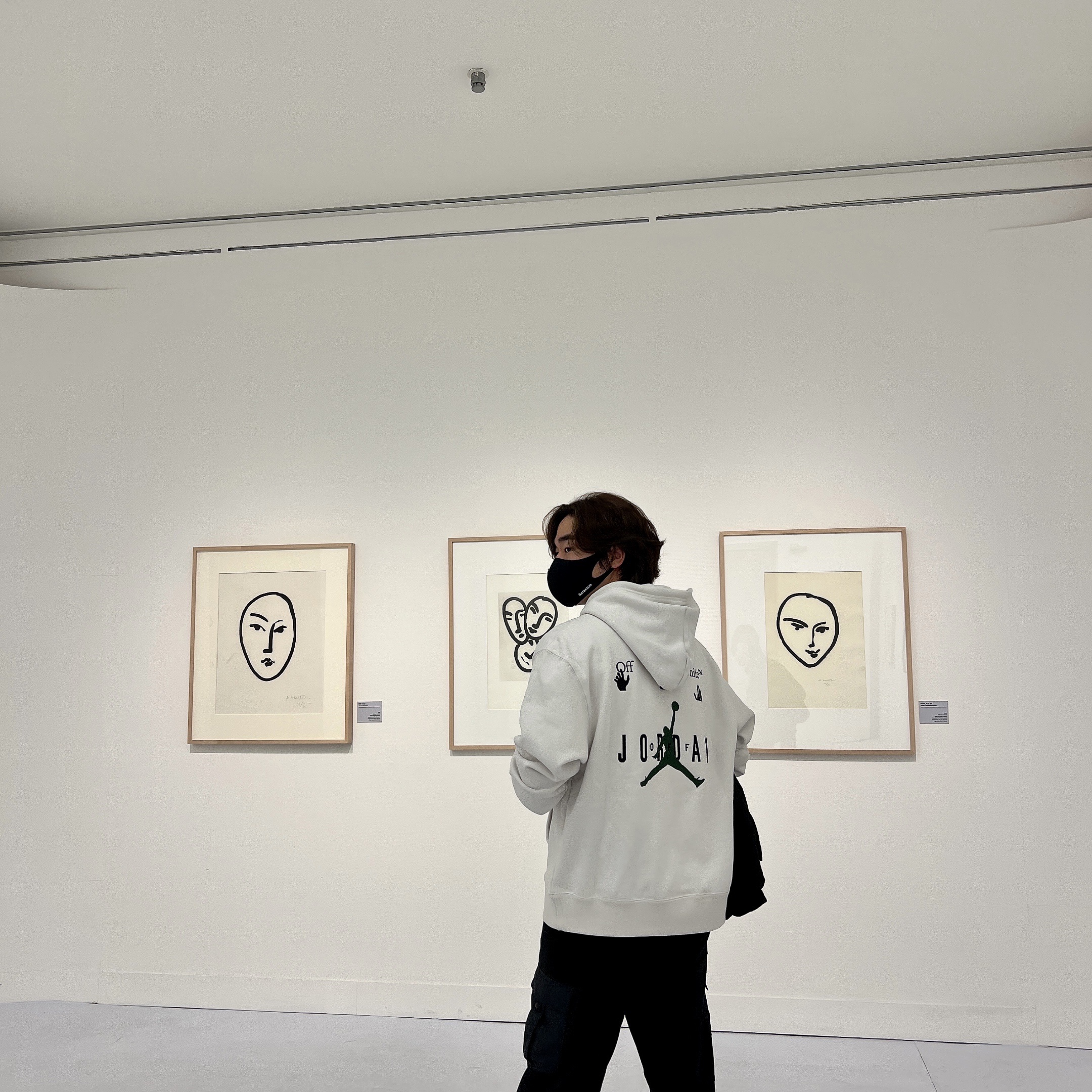 Jordan x Off-White Hoodie Phantom - Asia 착용 스타일