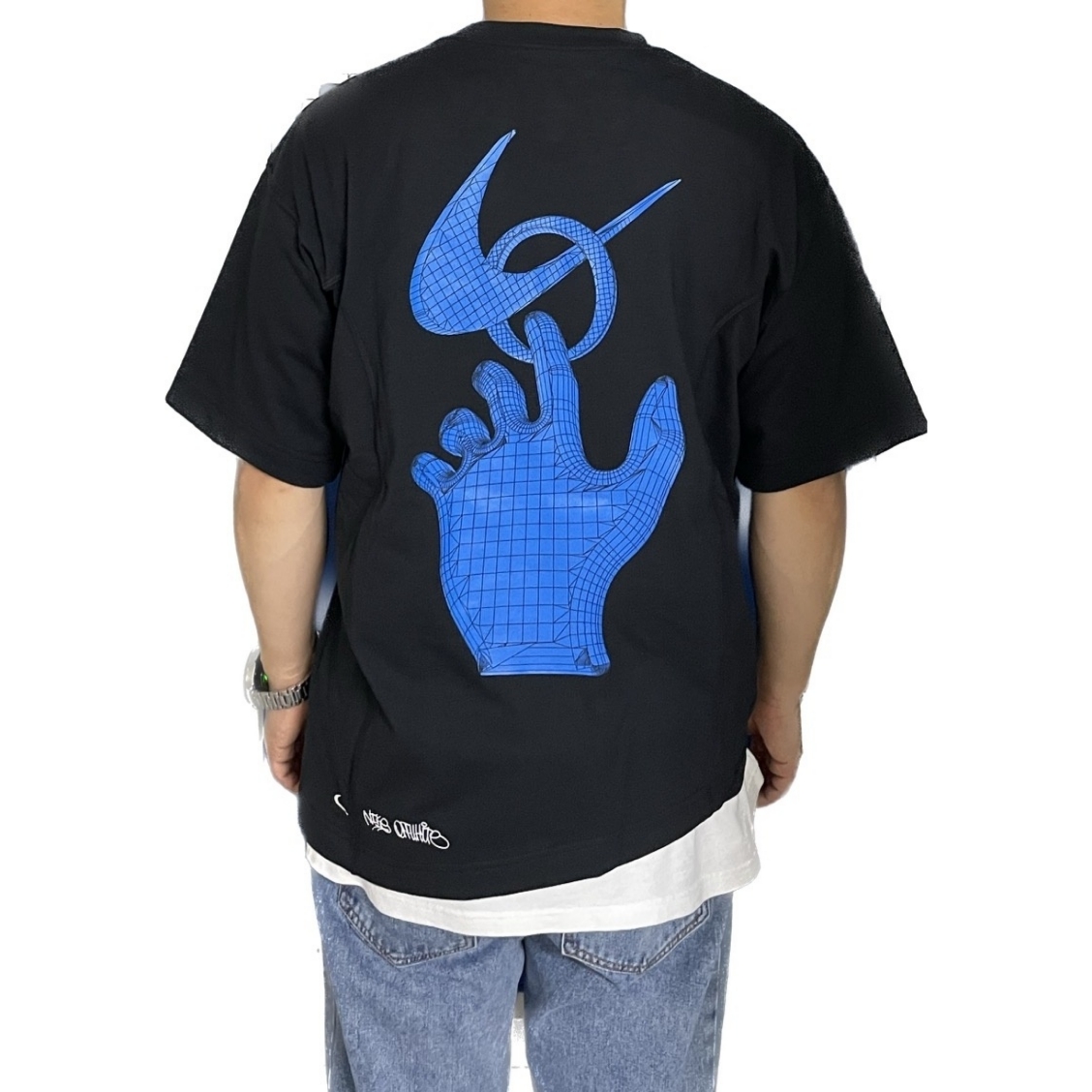Jordan 1 x Travis Scott x Fragment Retro Low OG SP Military Blue, Casetify x Ader Error Galaxy Sticker Case Clear 착용 스타일 - 2