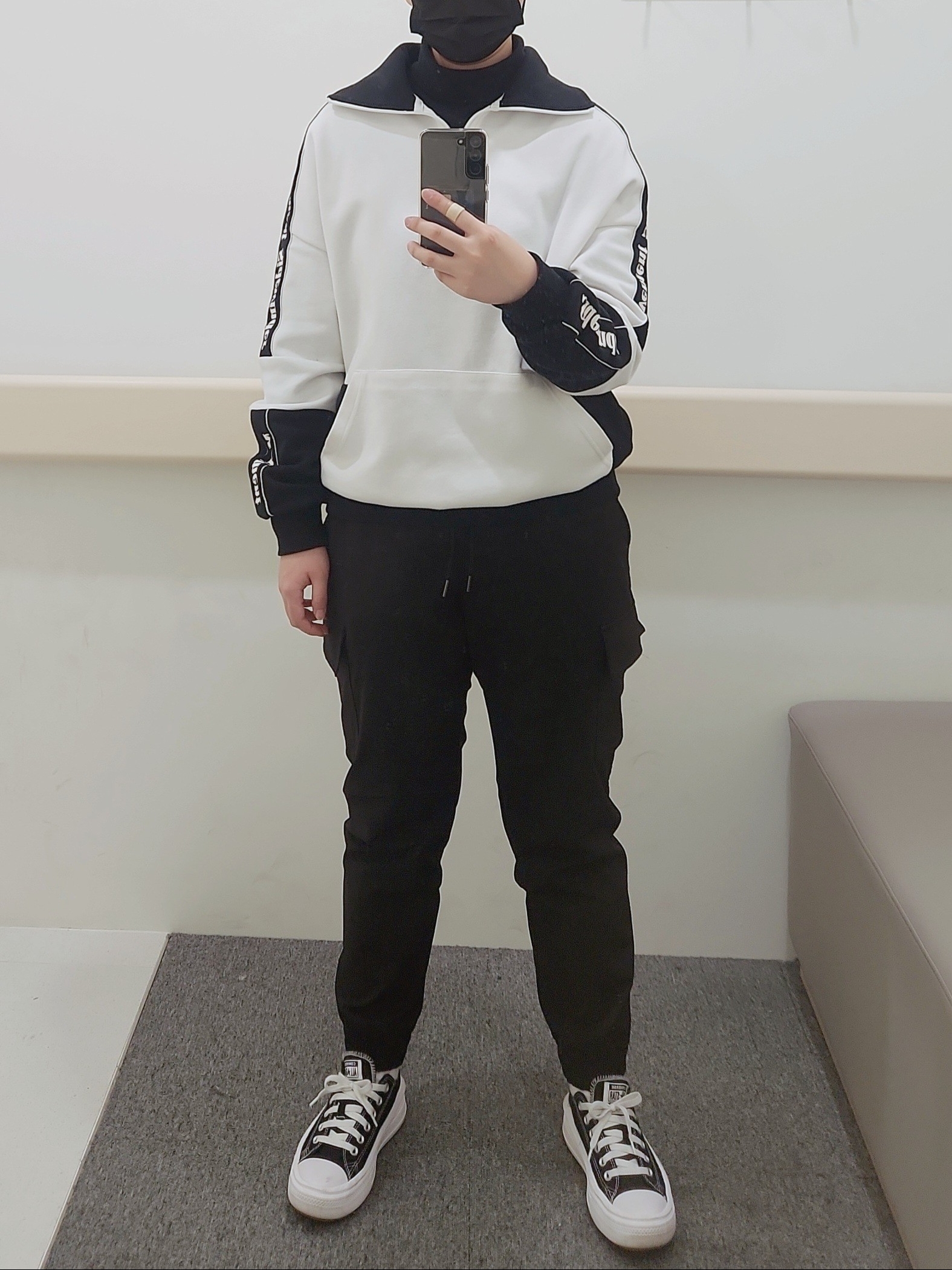 (W) Converse Chuck Taylor All Star Move Ox Black 착용 스타일 - 1