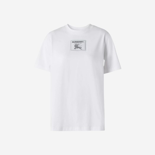 (W) 버버리 프로섬 라벨 코튼 티셔츠 화이트