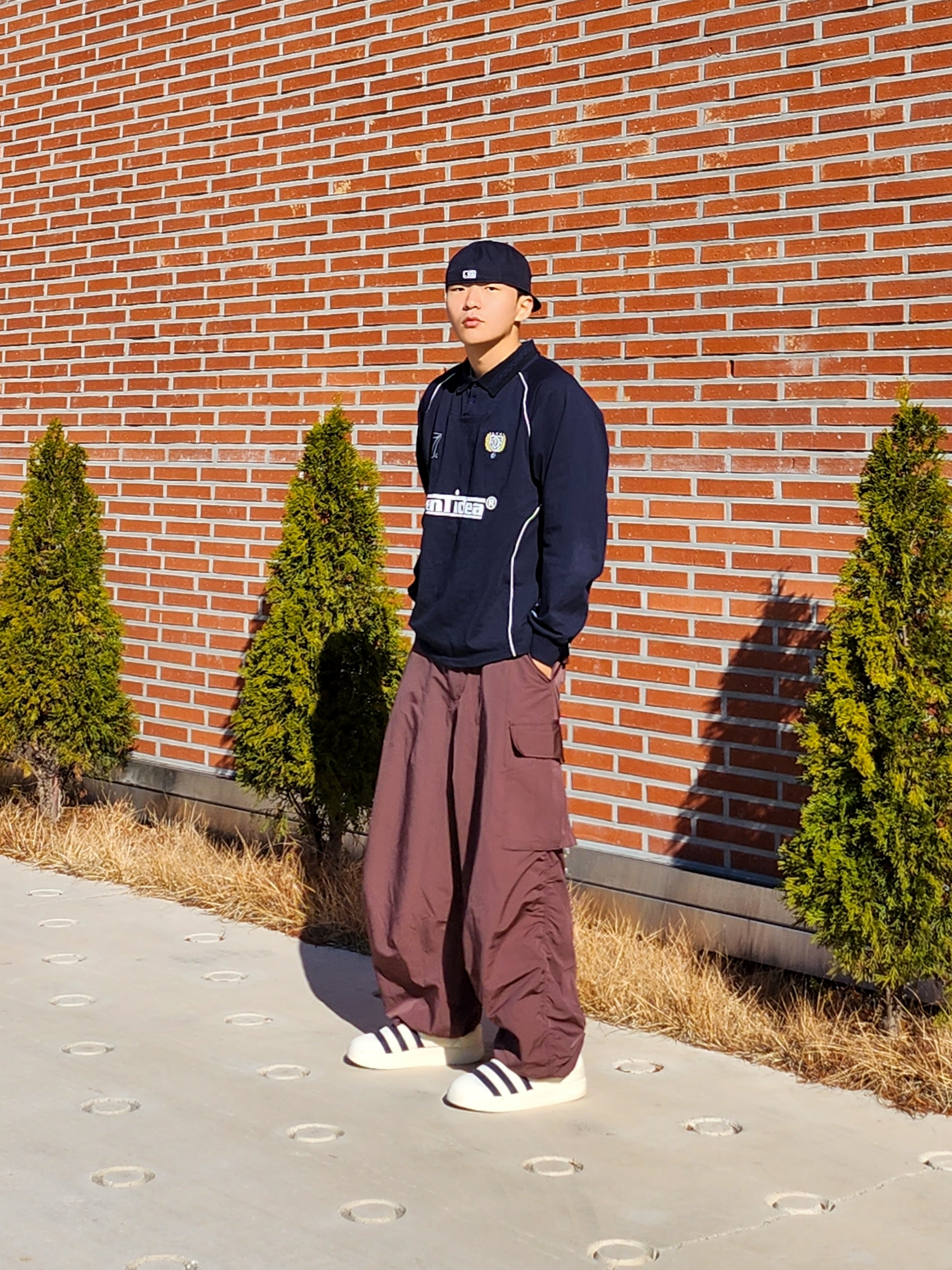 Adidas Puffylette Off White 착용 스타일 - 4
