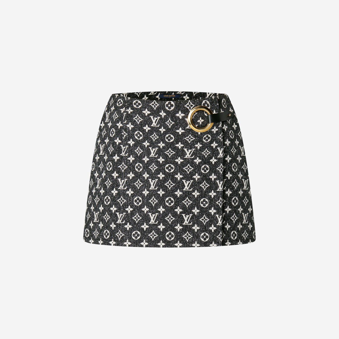 (W) Louis Vuitton Monogram Denim Mini Wrap Skirt Grey 상세 이미지 1