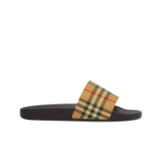 Burberry Vintage Check Print Slides Archive Beige